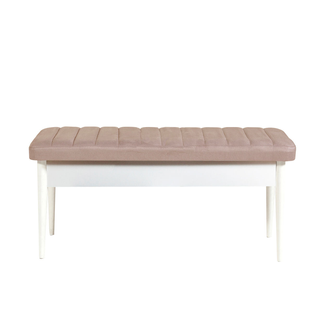 Conjunto de Mesa de Jantar Extensível e Cadeiras – 130x80 cm – Branco e Pedra – 100% Aglomerado e 100% Veludo