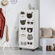 Sapateira moderna – 50 cm x 127 cm x 38 cm – branca e preta – melamina