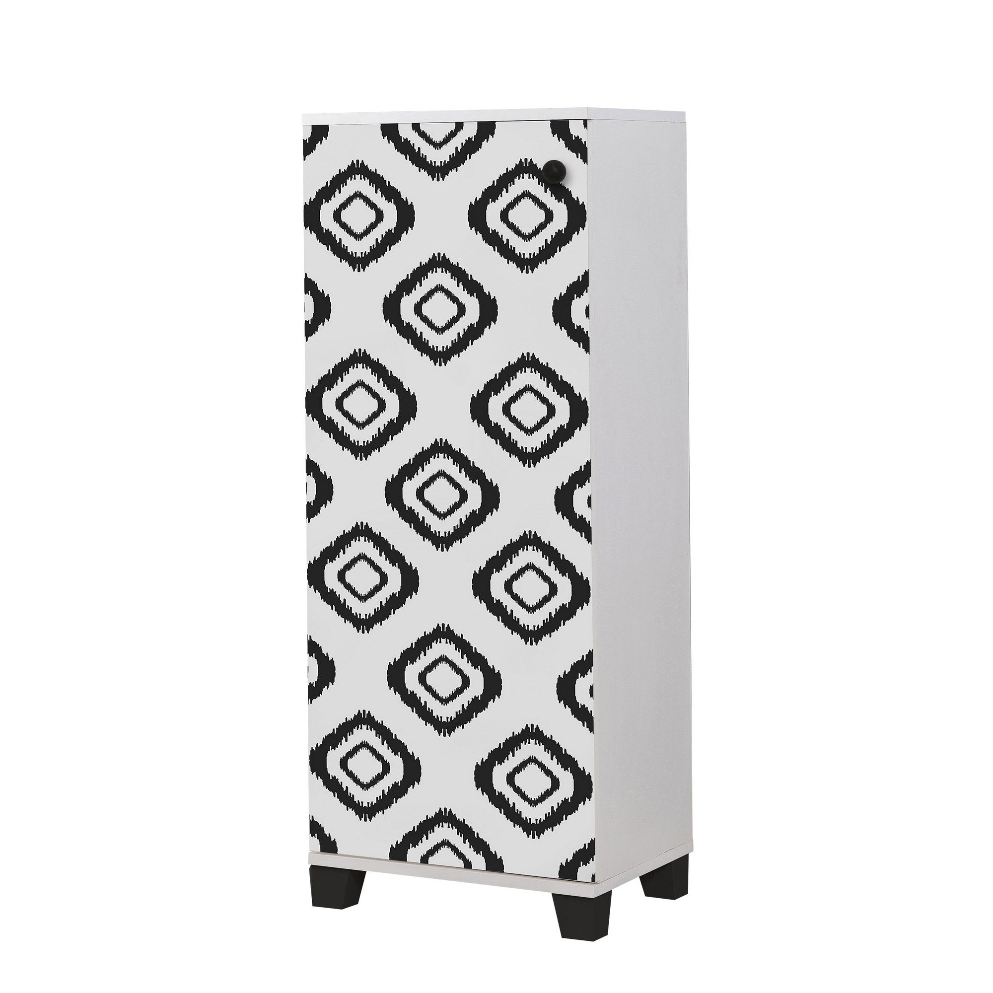 Sapateira tradicional – 50 cm x 127 cm x 38 cm – branca e preta – melamina