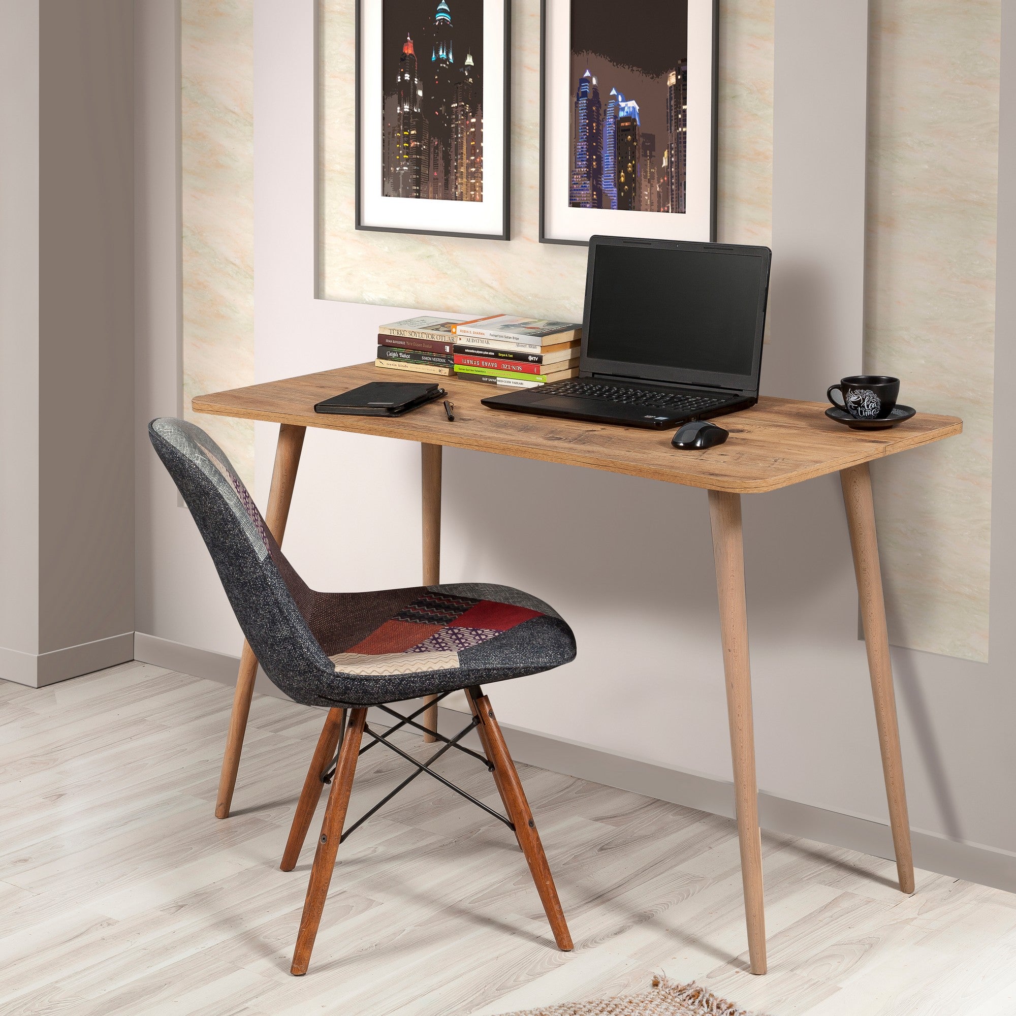 Secretária de Estudo/Escritório – 120 x 77 x 60 cm – Pinho Atlântico – 100% Revestimento em Melamina