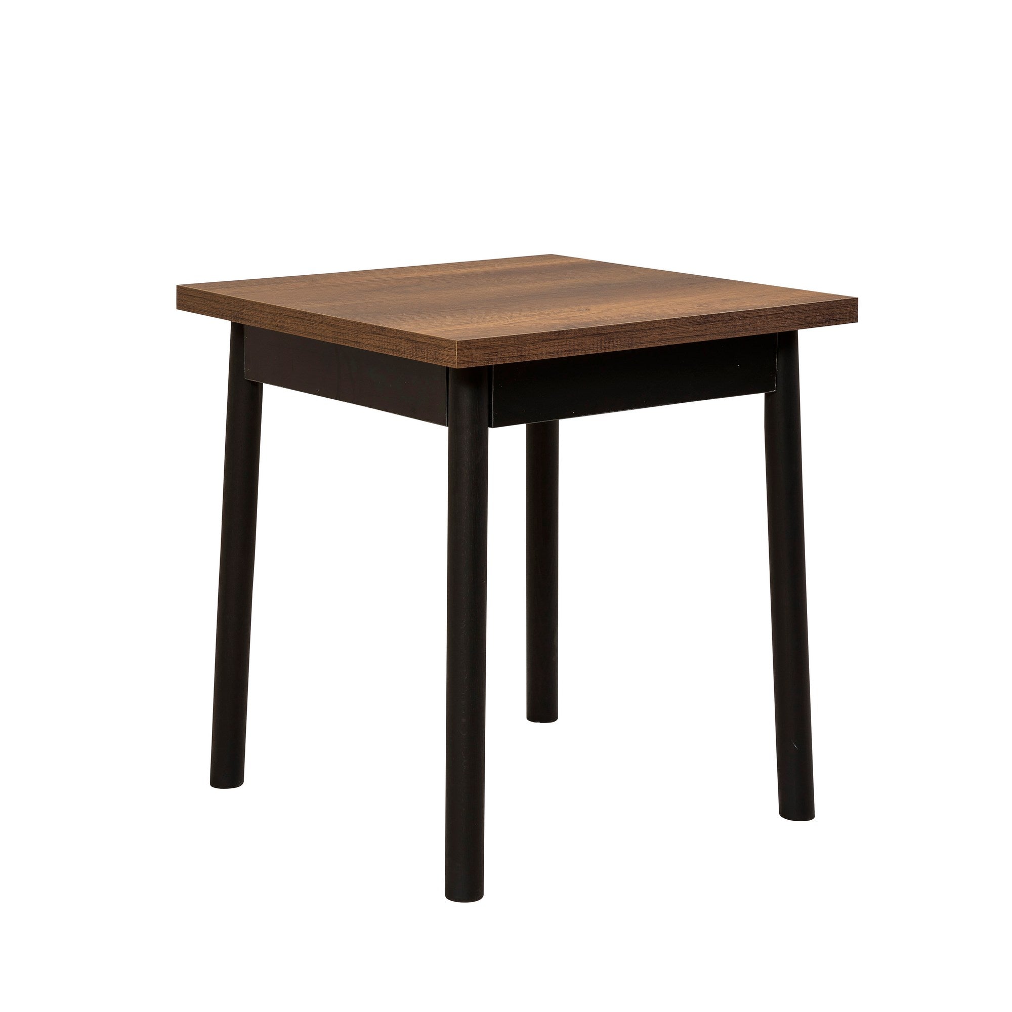 Conjunto elegante de mesa e cadeiras de 3 peças, preto | Painel de partículas 100% revestido de melamina, 18 cm de espessura | Estofamento em couro sintético, pernas em madeira de faia | Perfeito para salas de jantar e espaços de trabalho modernos