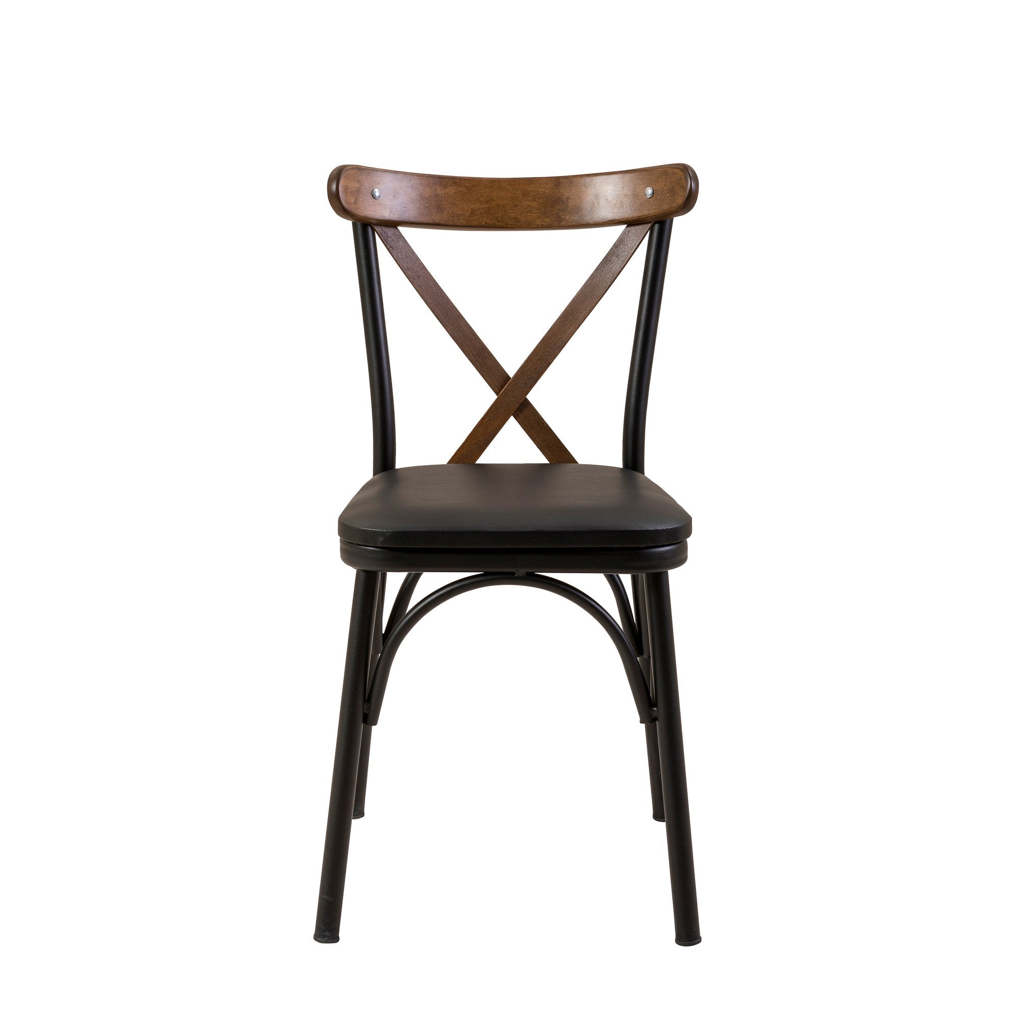 Conjunto elegante de mesa e cadeiras de 3 peças, preto | Painel de partículas 100% revestido de melamina, 18 cm de espessura | Estofamento em couro sintético, pernas em madeira de faia | Perfeito para salas de jantar e espaços de trabalho modernos