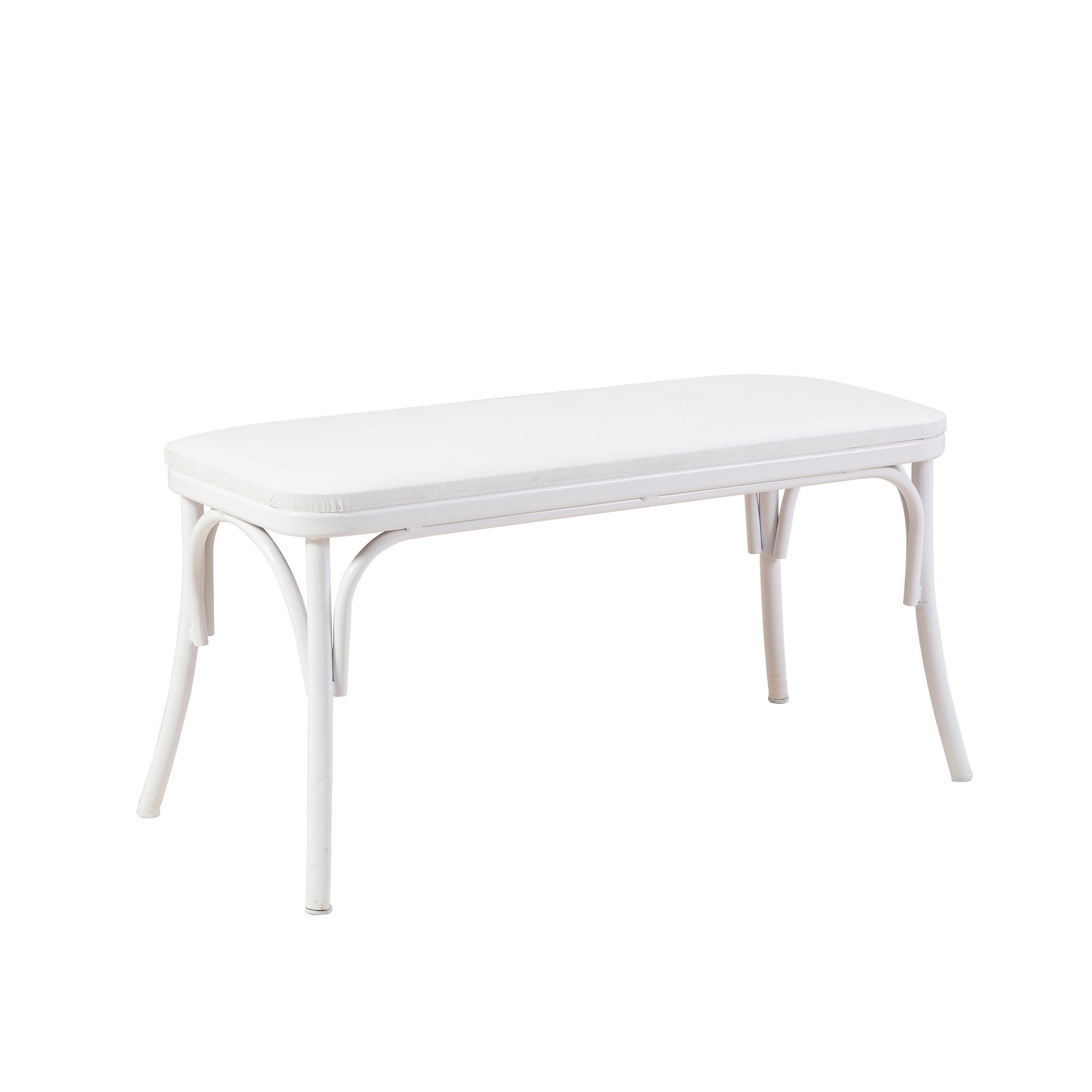 Conjunto de mesa de jantar extensível e cadeiras (4 peças), branco, 120-153 x 75 x 77 cm | Cadeiras 100% revestidas em melamina, couro sintético, pernas de madeira de faia | Elegante e funcional para refeições modernas