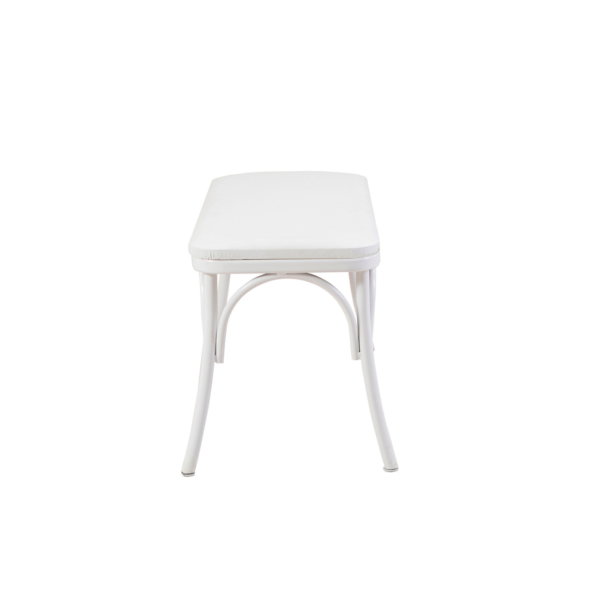Conjunto de mesa de jantar extensível e cadeiras (4 peças), branco, 120-153 x 75 x 77 cm | Cadeiras 100% revestidas em melamina, couro sintético, pernas de madeira de faia | Elegante e funcional para refeições modernas