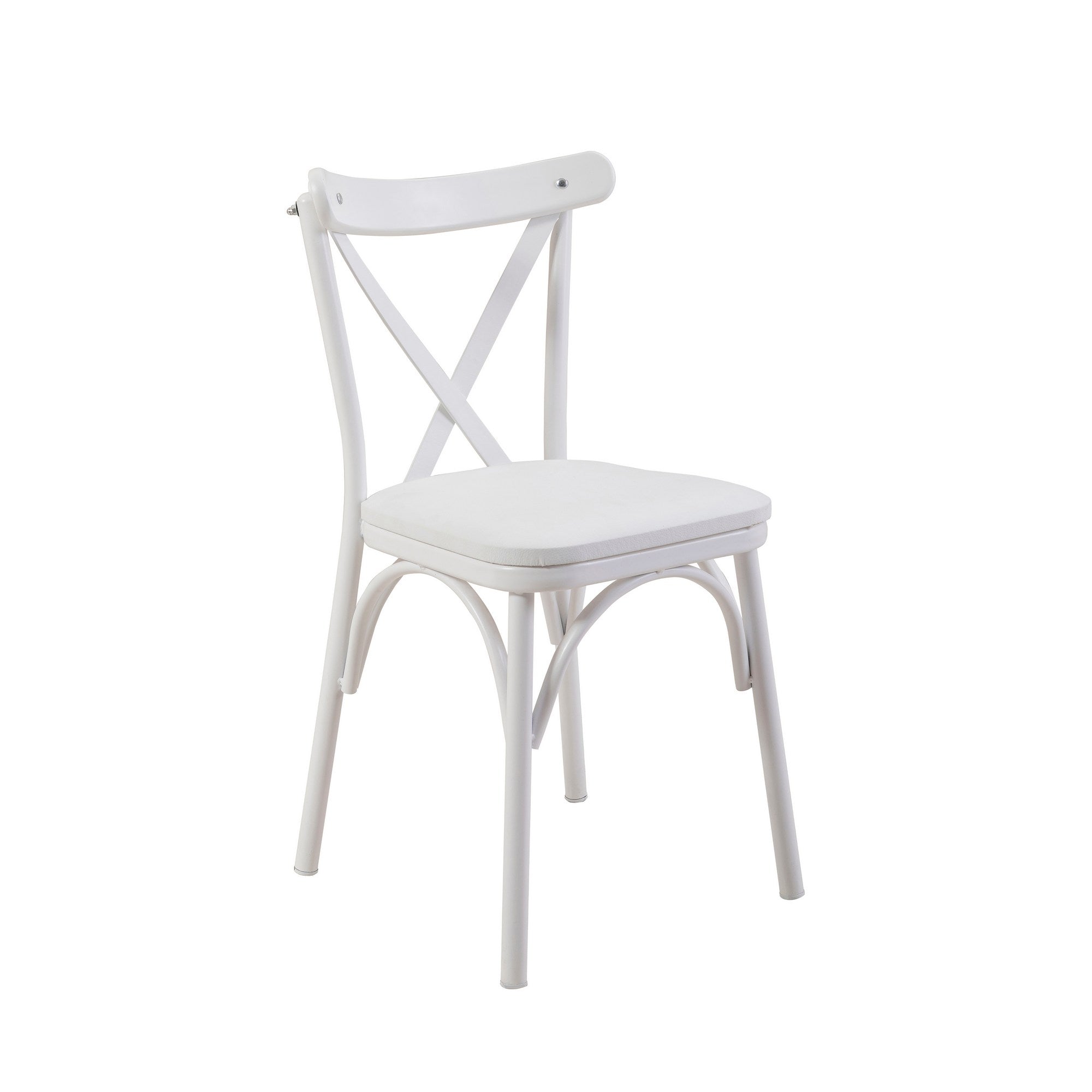 Conjunto de mesa de jantar extensível e cadeiras (6 peças), branco, 120-153 x 75 x 77 cm | Cadeiras 100% revestidas em melamina, couro sintético, pernas elegantes em madeira de faia