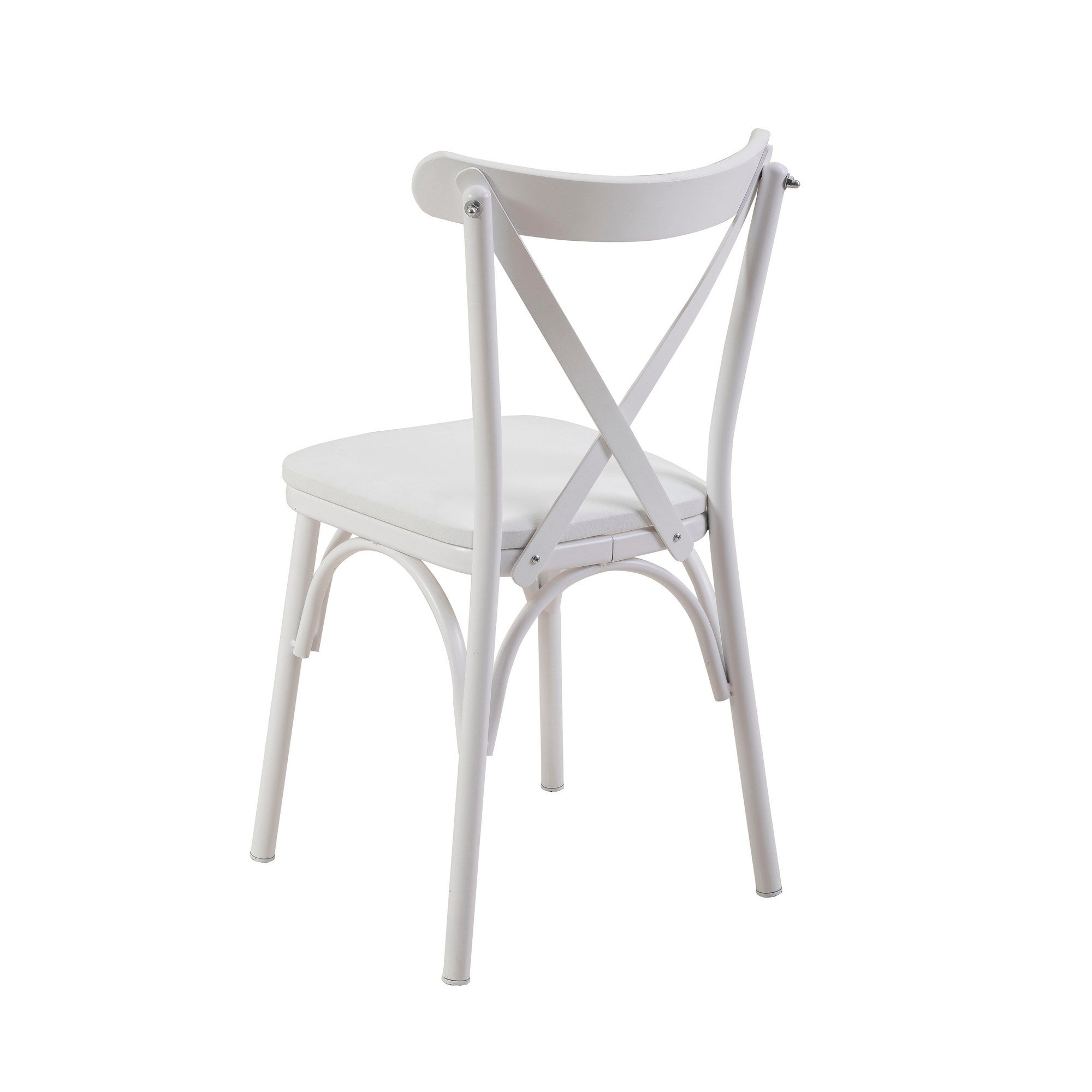 Conjunto de mesa de jantar extensível e cadeiras (6 peças), branco, 120-153 x 75 x 77 cm | Cadeiras 100% revestidas em melamina, couro sintético, pernas elegantes em madeira de faia