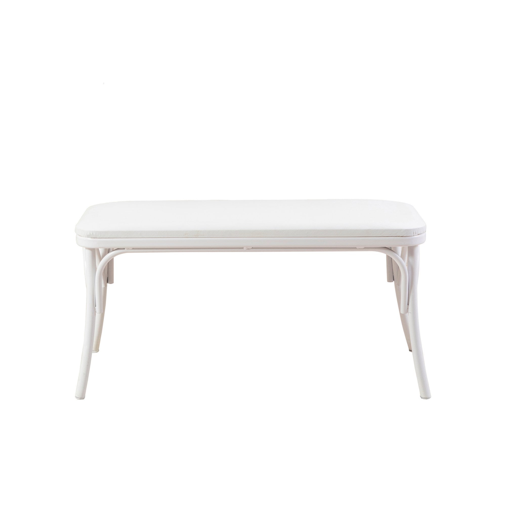 Conjunto de mesa de jantar extensível e cadeiras (6 peças), branco, 120-153 x 75 x 77 cm | Cadeiras 100% revestidas em melamina, couro sintético, pernas elegantes em madeira de faia