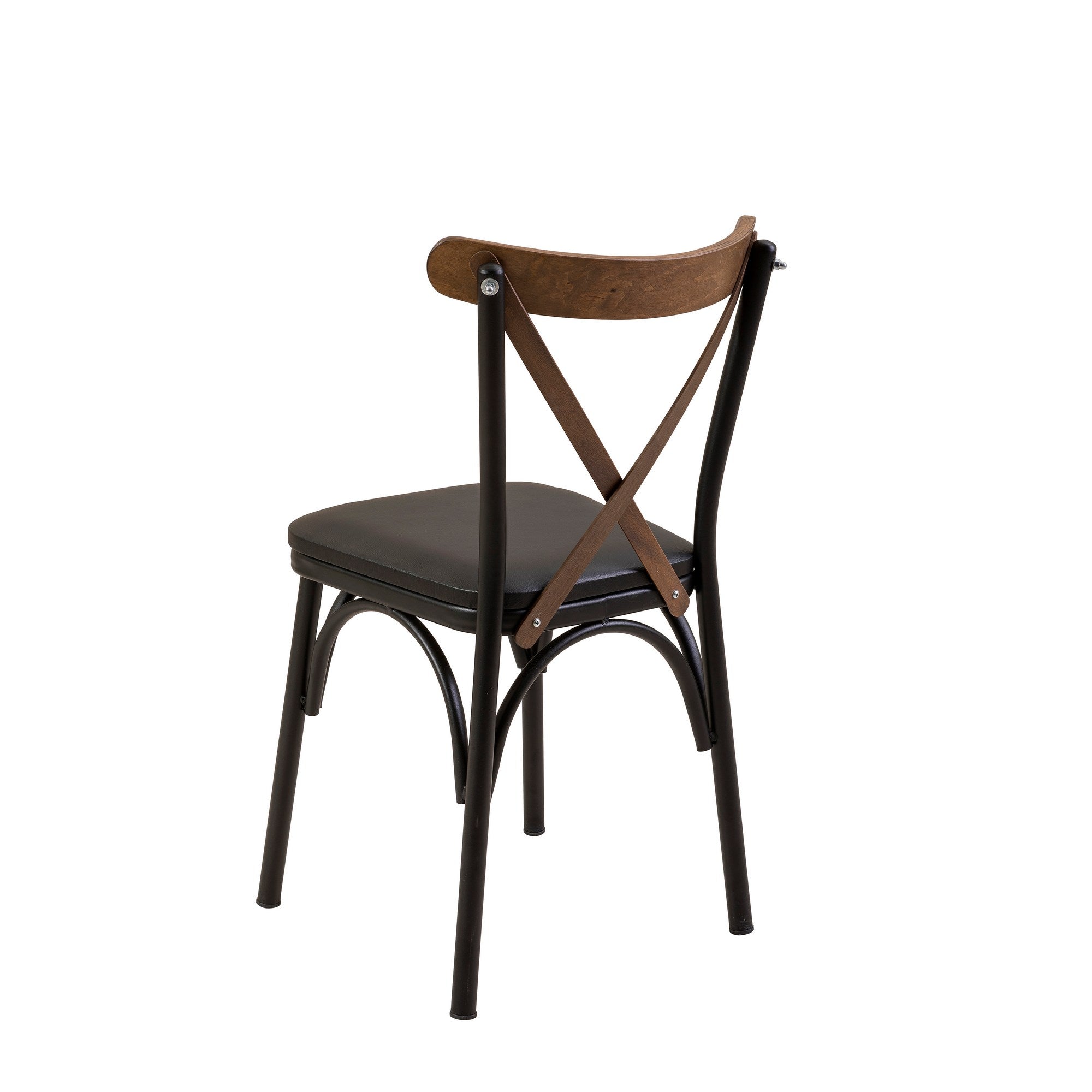 Conjunto de mesa de jantar extensível e cadeiras (5 peças), preto, 120-153 x 75 x 77 cm | 100% revestido em melamina, tecido couro sintético, pernas de madeira de faia | Elegante e funcional para espaços de jantar modernos