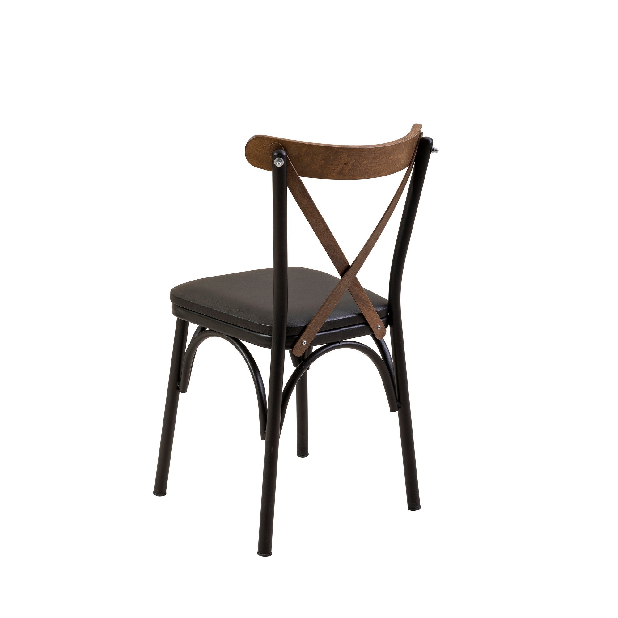 Conjunto de mesa de jantar extensível e cadeiras (4 peças), preto, 120-155 x 75 x 77 cm | 100% revestido em melamina, tecido couro sintético, pernas de madeira de faia | Elegante e funcional para refeições modernas