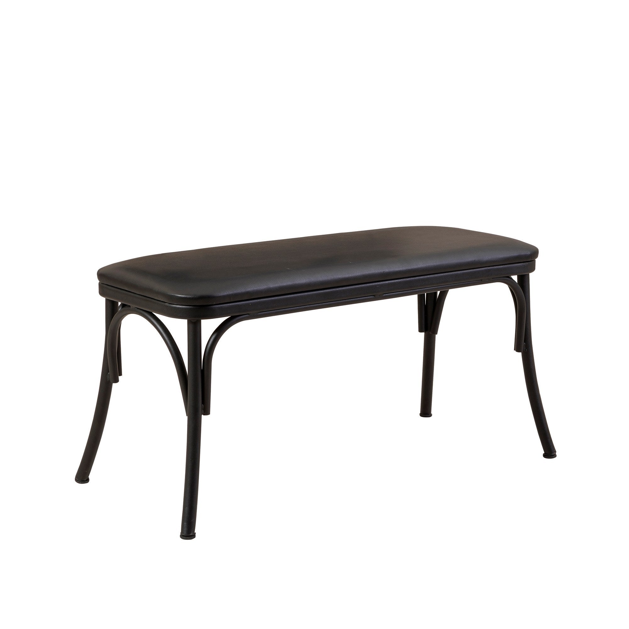Conjunto de mesa de jantar extensível e cadeiras (6 peças), preto, 120-153 x 75 x 77 cm | 100% revestido em melamina, tecido couro sintético, pernas de madeira de faia | Elegante e funcional para refeições modernas