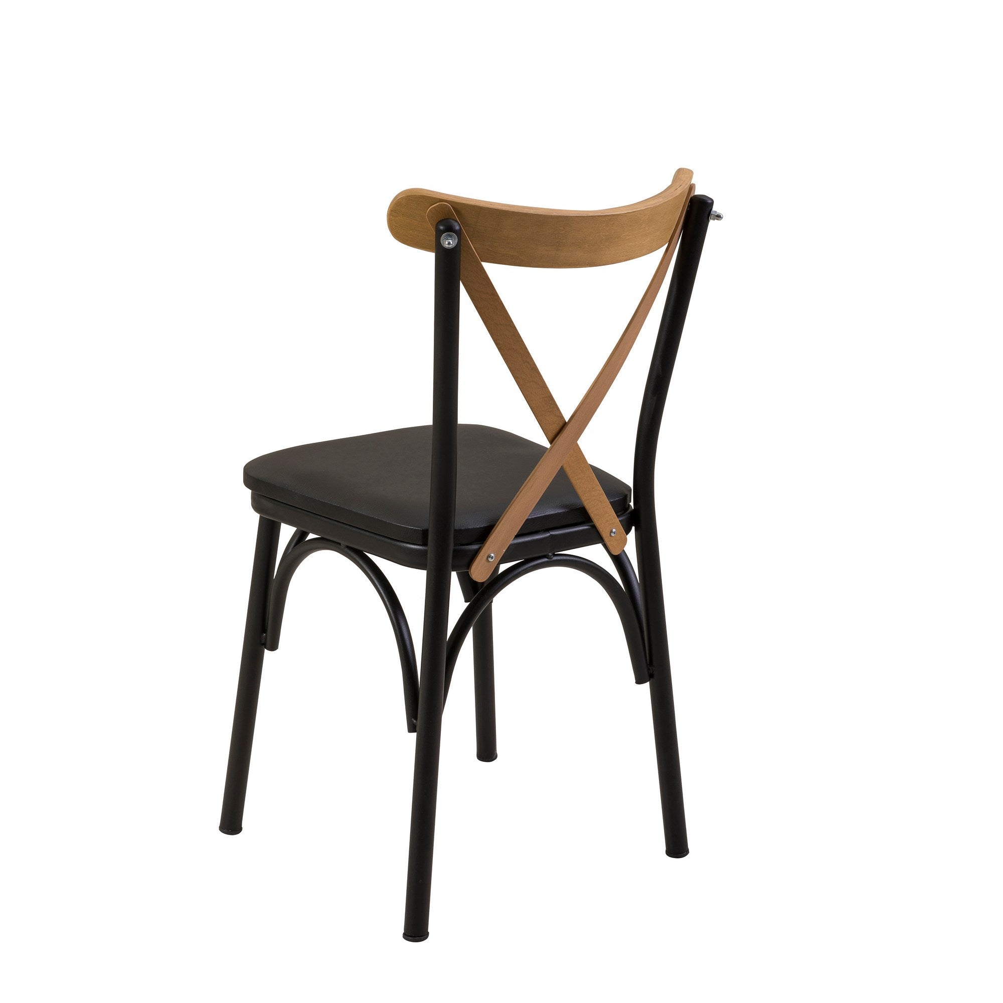 Conjunto de mesa de jantar extensível e cadeiras (4 peças), preto, 120-155 cm | Painel de partículas 100% revestido de melamina, cadeiras de couro sintético | Elegante e funcional para espaços de jantar modernos