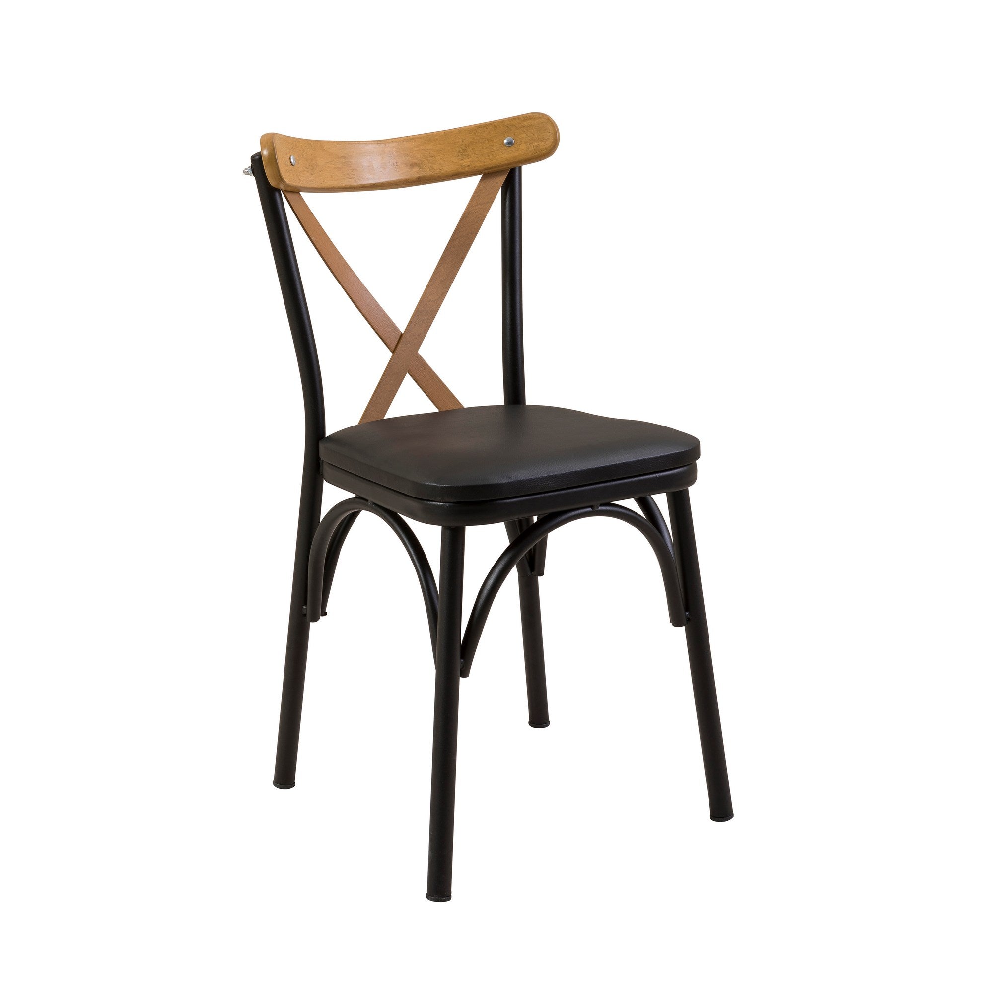 Conjunto de mesa de jantar extensível e cadeiras (4 peças), preto, 120-155 x 75 x 77 cm | 100% revestido em melamina, tecido couro sintético, pernas de madeira de faia | Elegante e funcional para refeições modernas