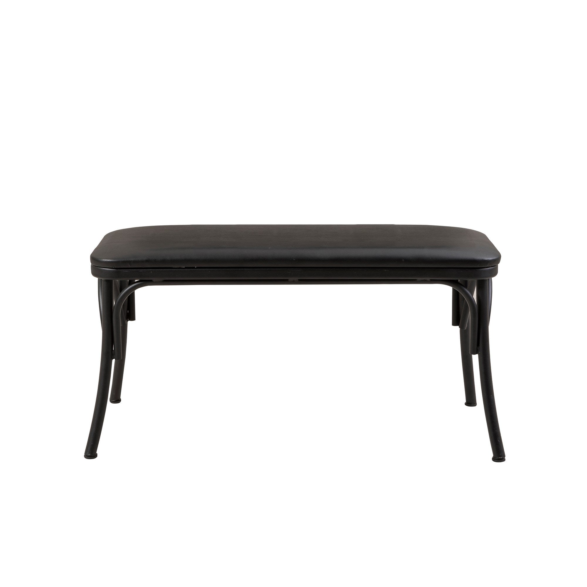 Conjunto de mesa de jantar extensível e cadeiras (4 peças), preto, 120-155 x 75 x 77 cm | 100% revestido em melamina, tecido couro sintético, pernas de madeira de faia | Elegante e funcional para refeições modernas