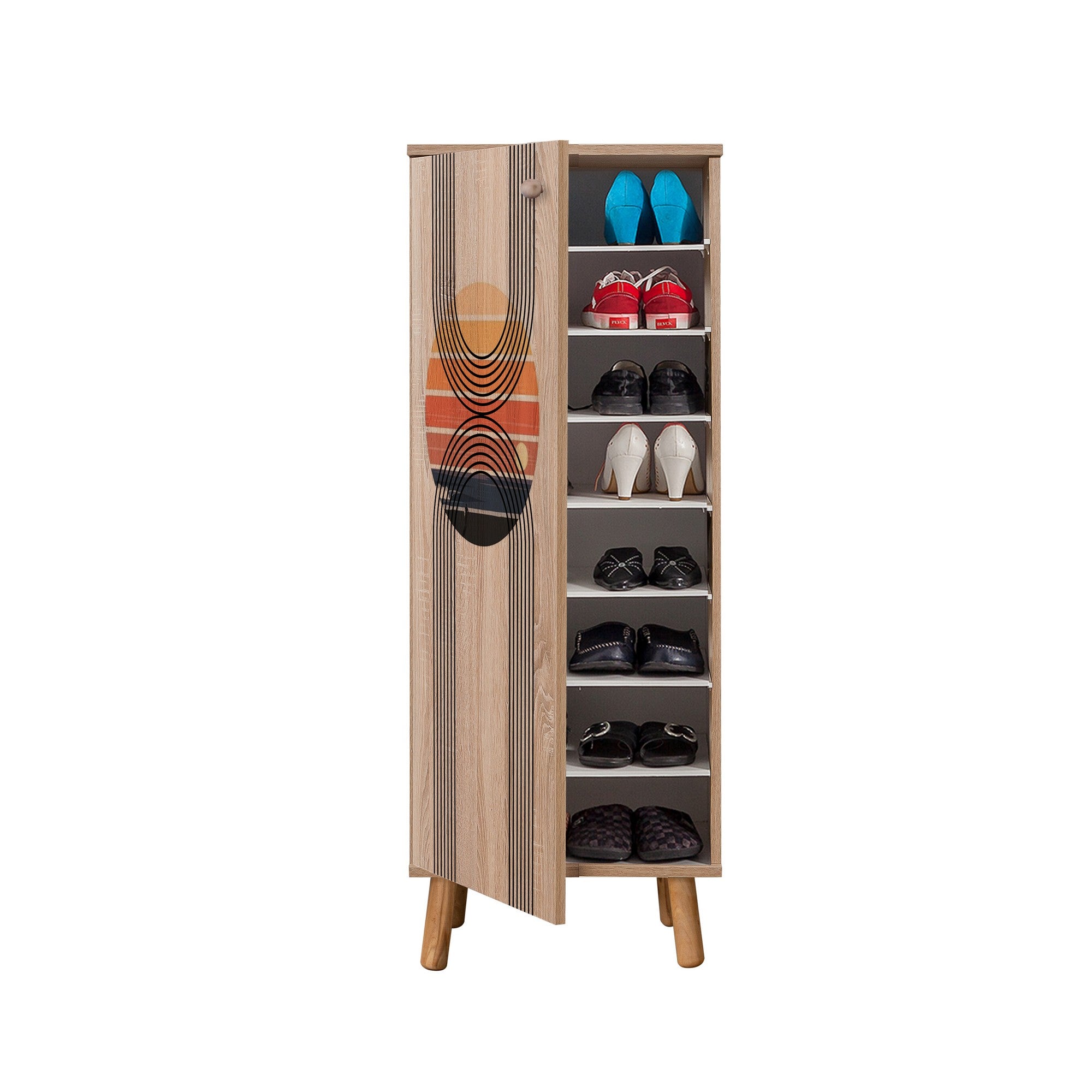 Sapateira – 50 x 135 x 38 cm – Cor Sonomo – Aglomerado