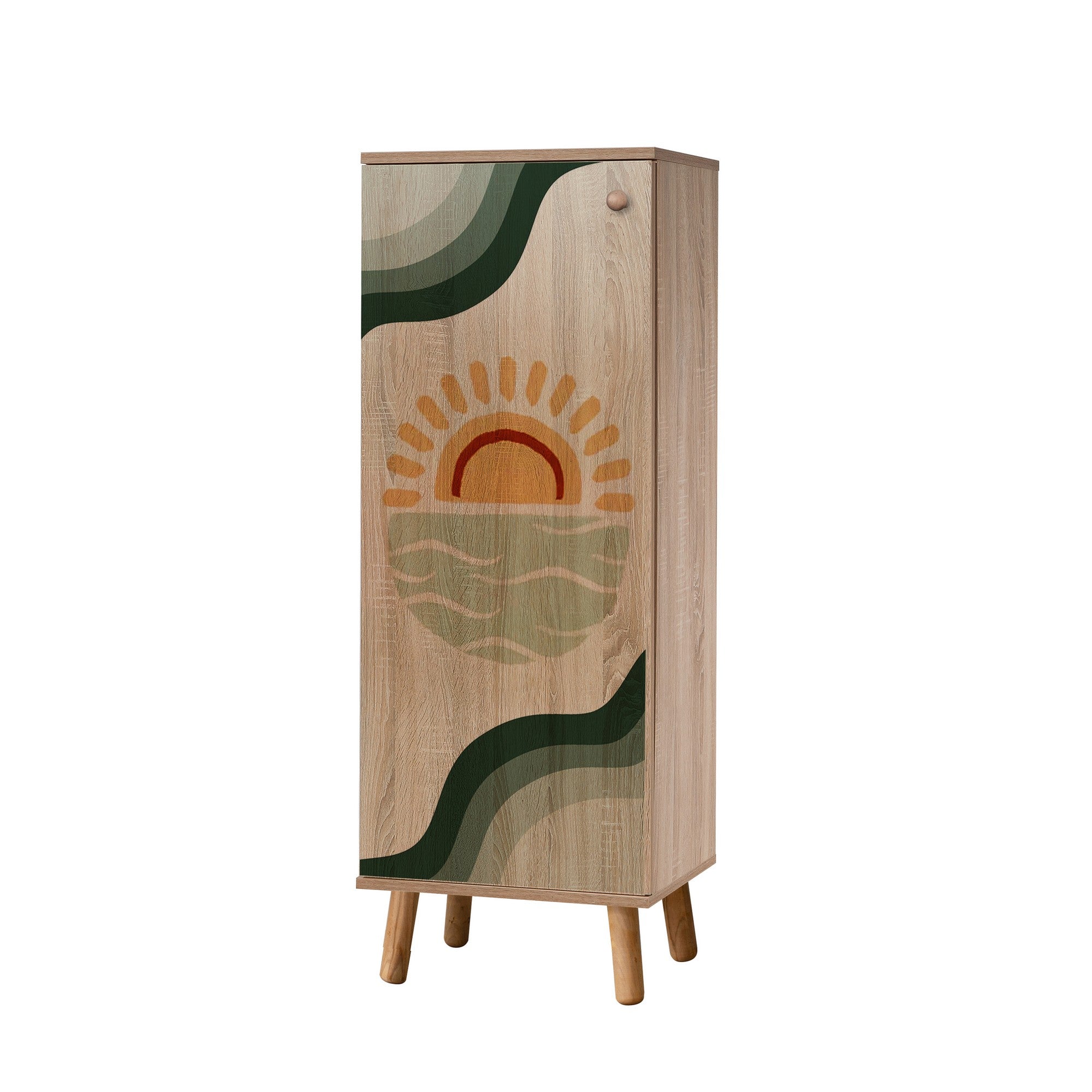 Sapateira – 50 x 135 x 38 cm – Cor Sonomo – Aglomerado 100% revestido em melamina