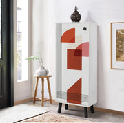 Sapateira – 50 x 135 x 38 cm – Branco e Preto – Aglomerado