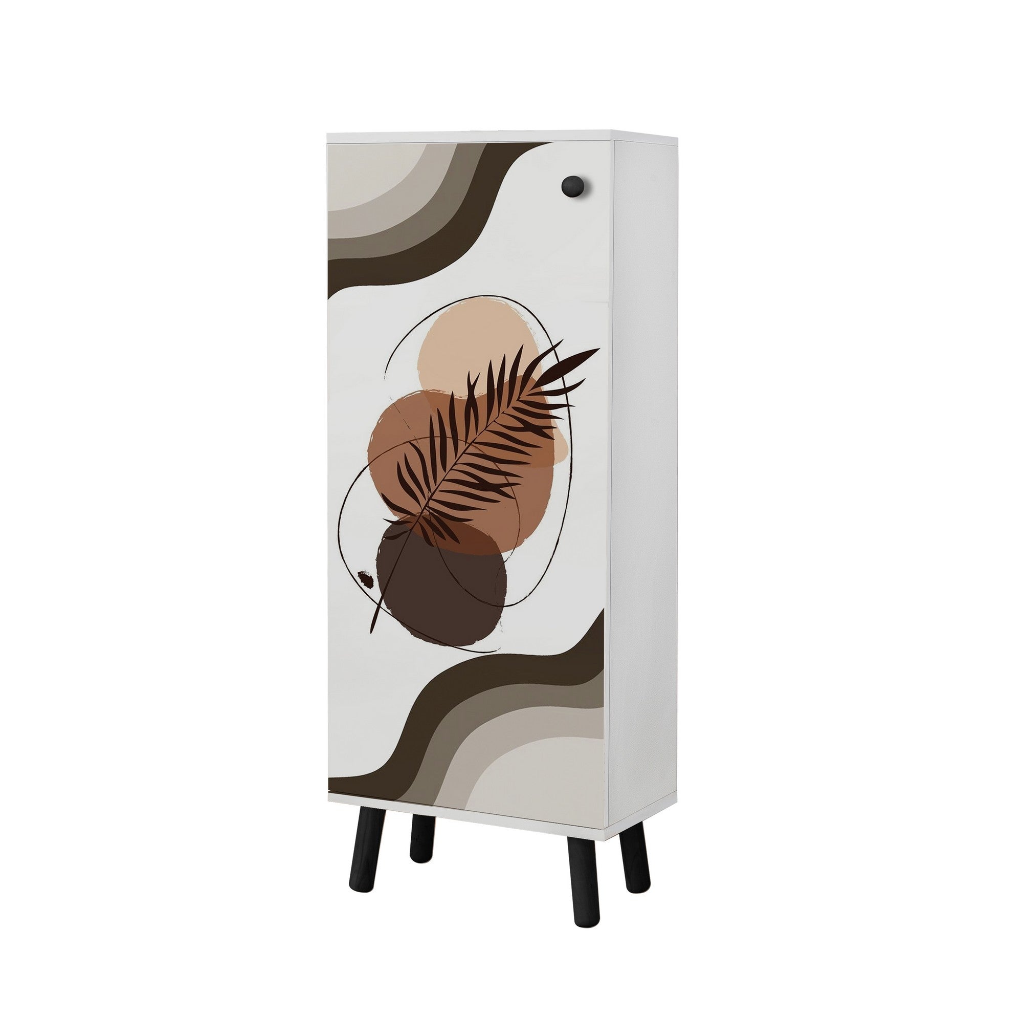 Sapateira – 50 x 135 x 38 cm – Branco e Preto – Aglomerado