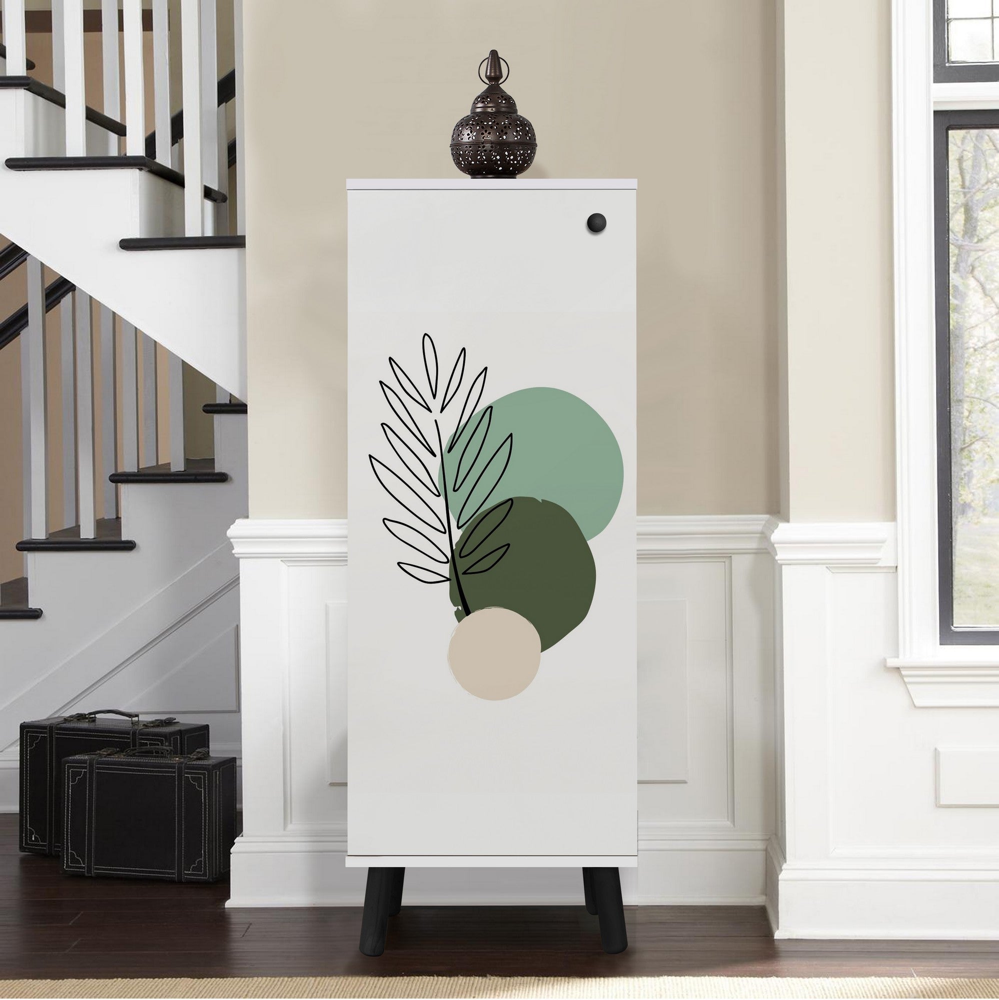 Sapateira – 50 x 135 x 38 cm – Branco e Preto – Aglomerado