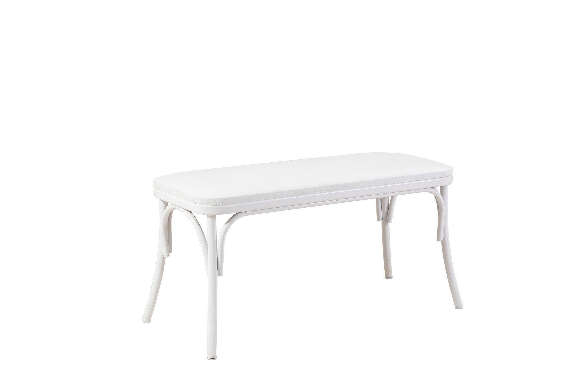 Conjunto de mesa de jantar extensível e cadeiras (4 peças), branco, 120-155 cm | Aglomerado 100% revestido em melamina, pernas de madeira de faia | Elegante e funcional para refeições modernas