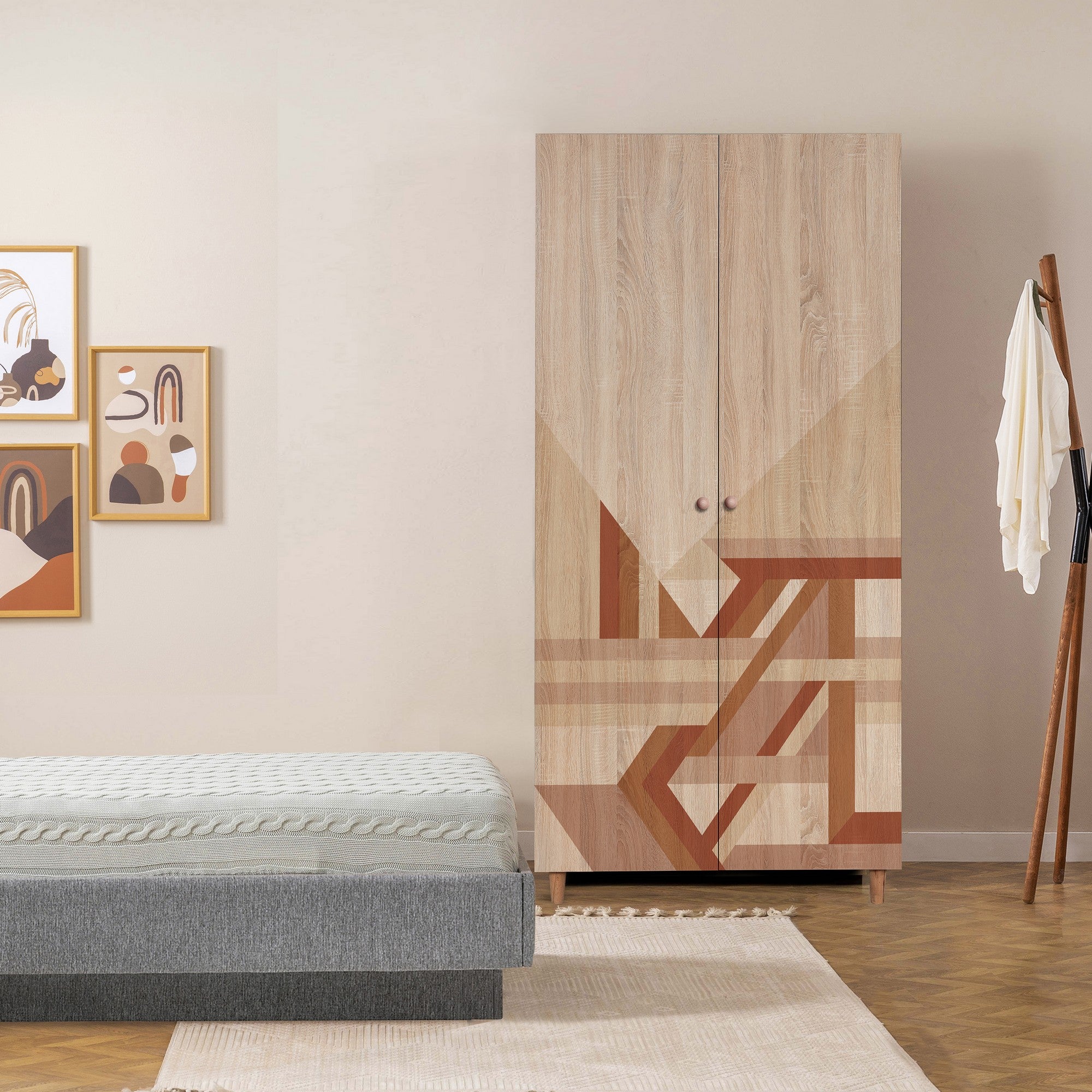 Guarda-roupa elegante – 90x192x52 cm – Sonomo – Aglomerado