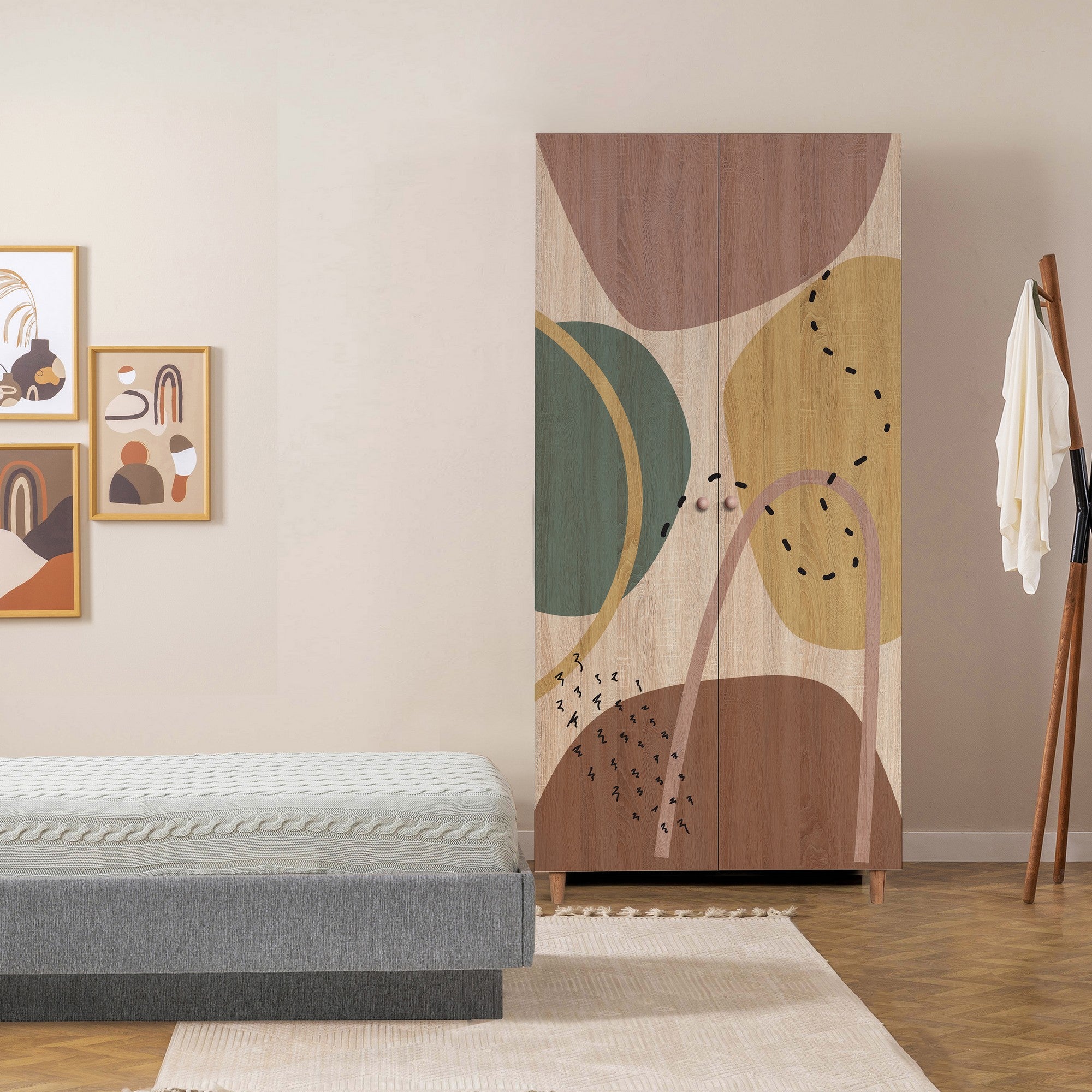 Guarda-roupa elegante – 90x192x52 cm – Sonomo – Aglomerado