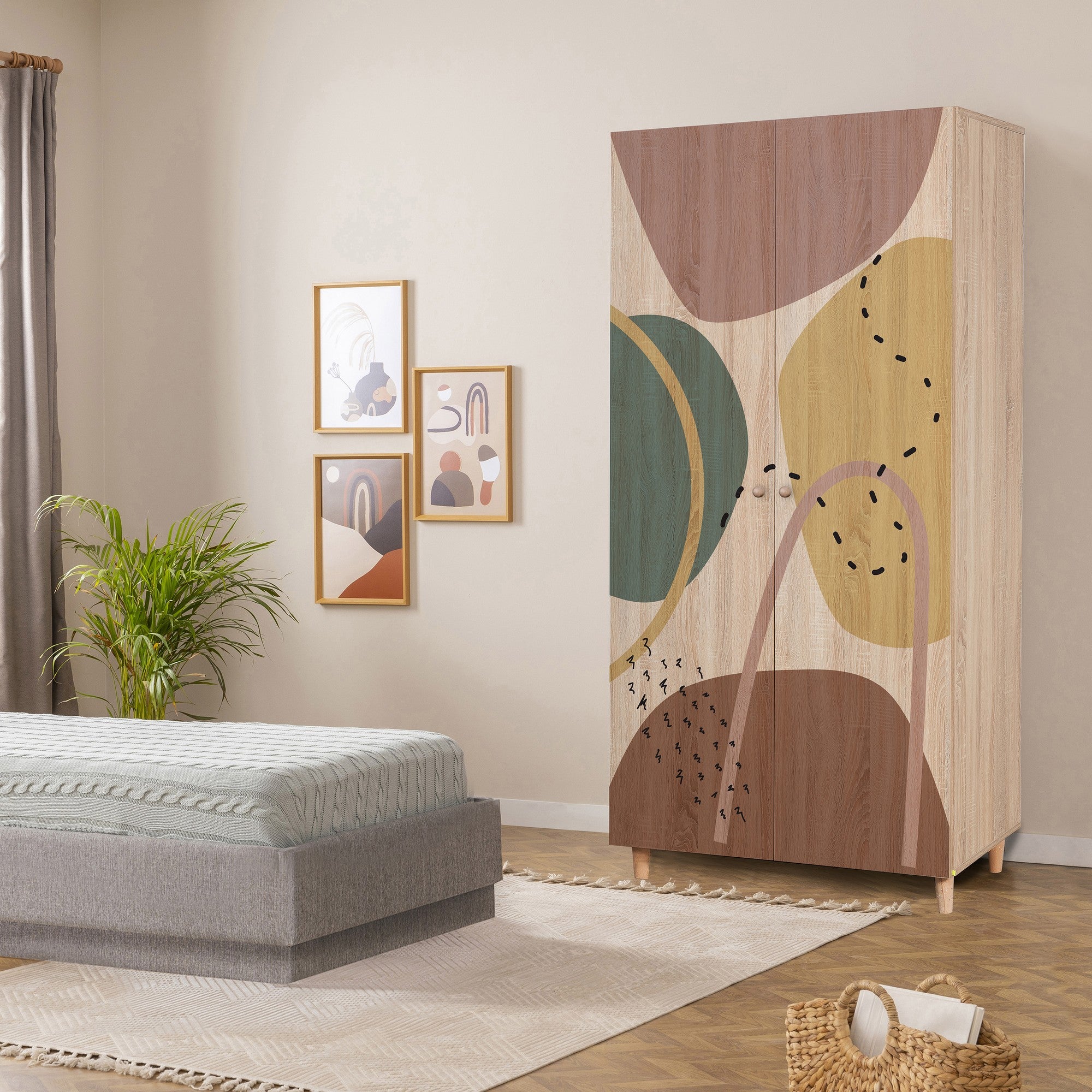Guarda-roupa elegante – 90x192x52 cm – Sonomo – Aglomerado