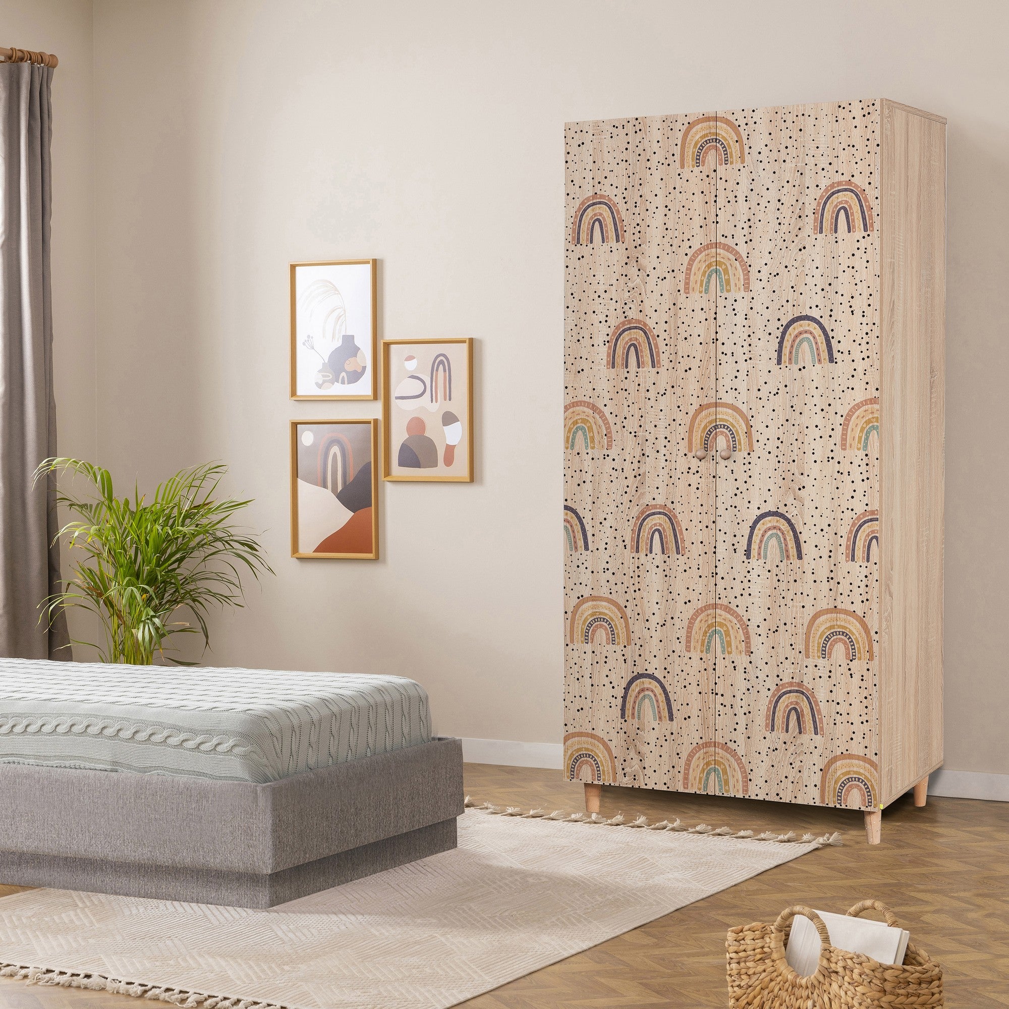 Guarda-roupa elegante – 90x192x52 cm – Sonomo – Aglomerado