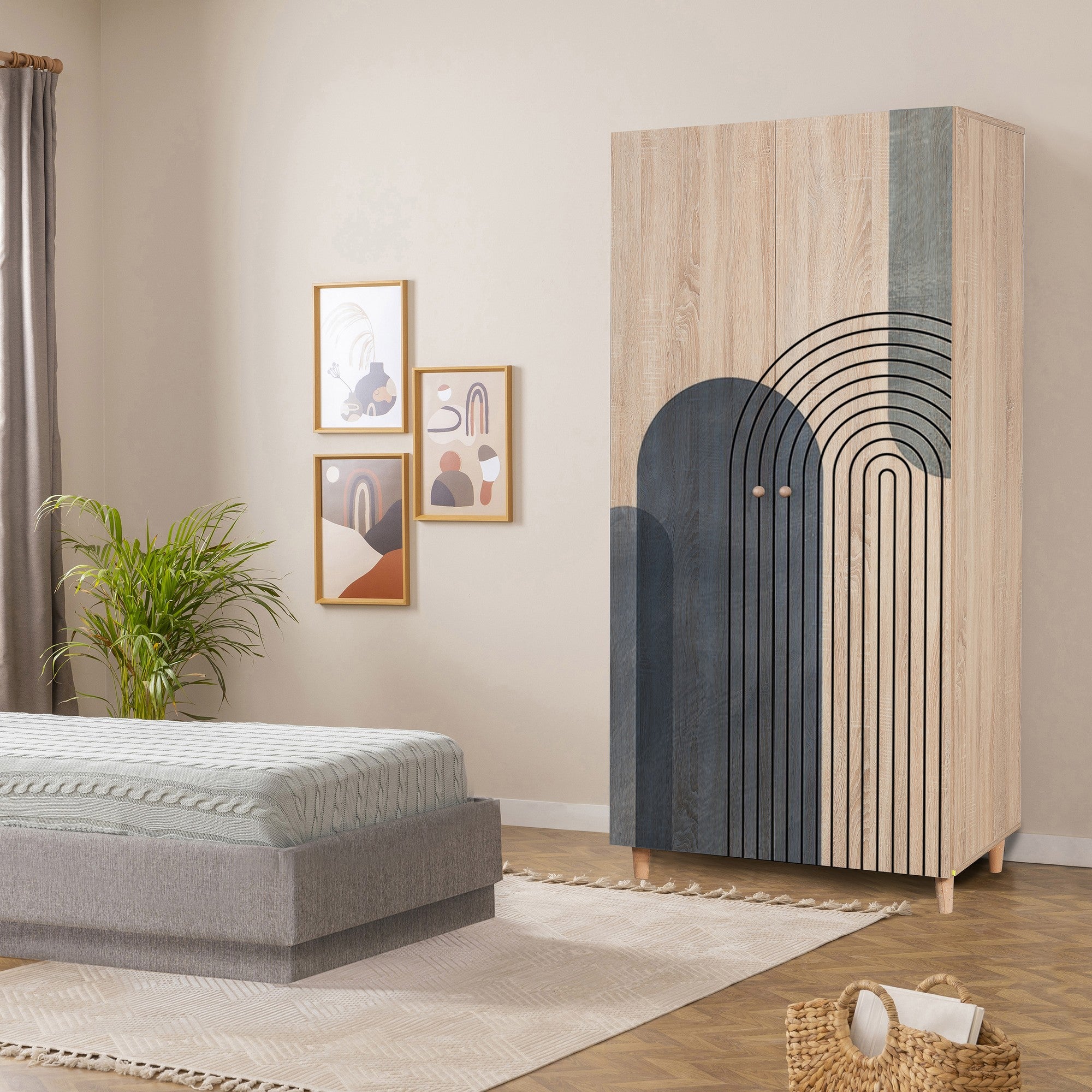 Guarda-roupa – 90x192x52 cm – Sonomo – Aglomerado revestido a melamina