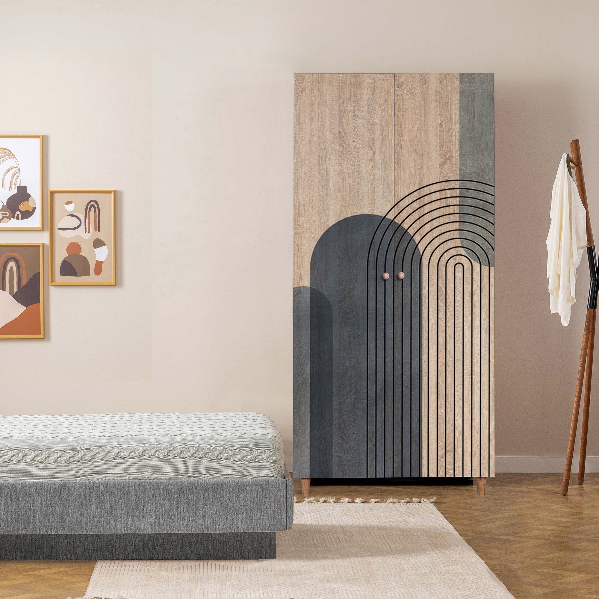 Guarda-roupa – 90x192x52 cm – Sonomo – Aglomerado revestido a melamina