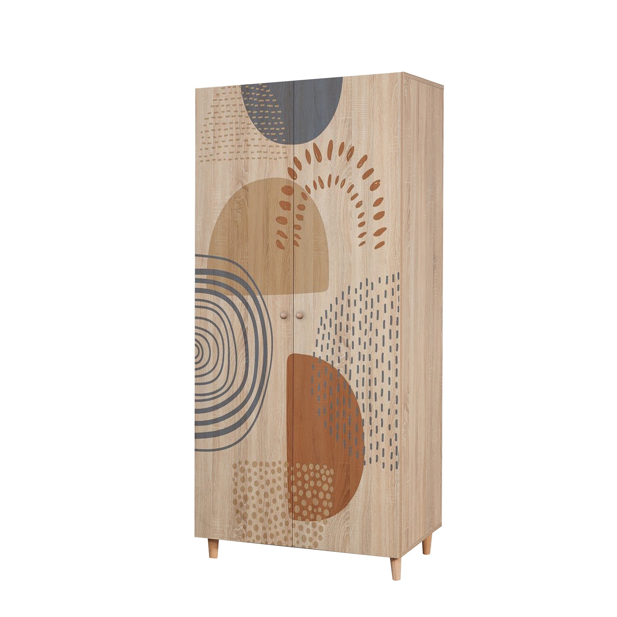 Guarda-roupa elegante – 90x192x52 cm – Cor Sonomo – Aglomerado