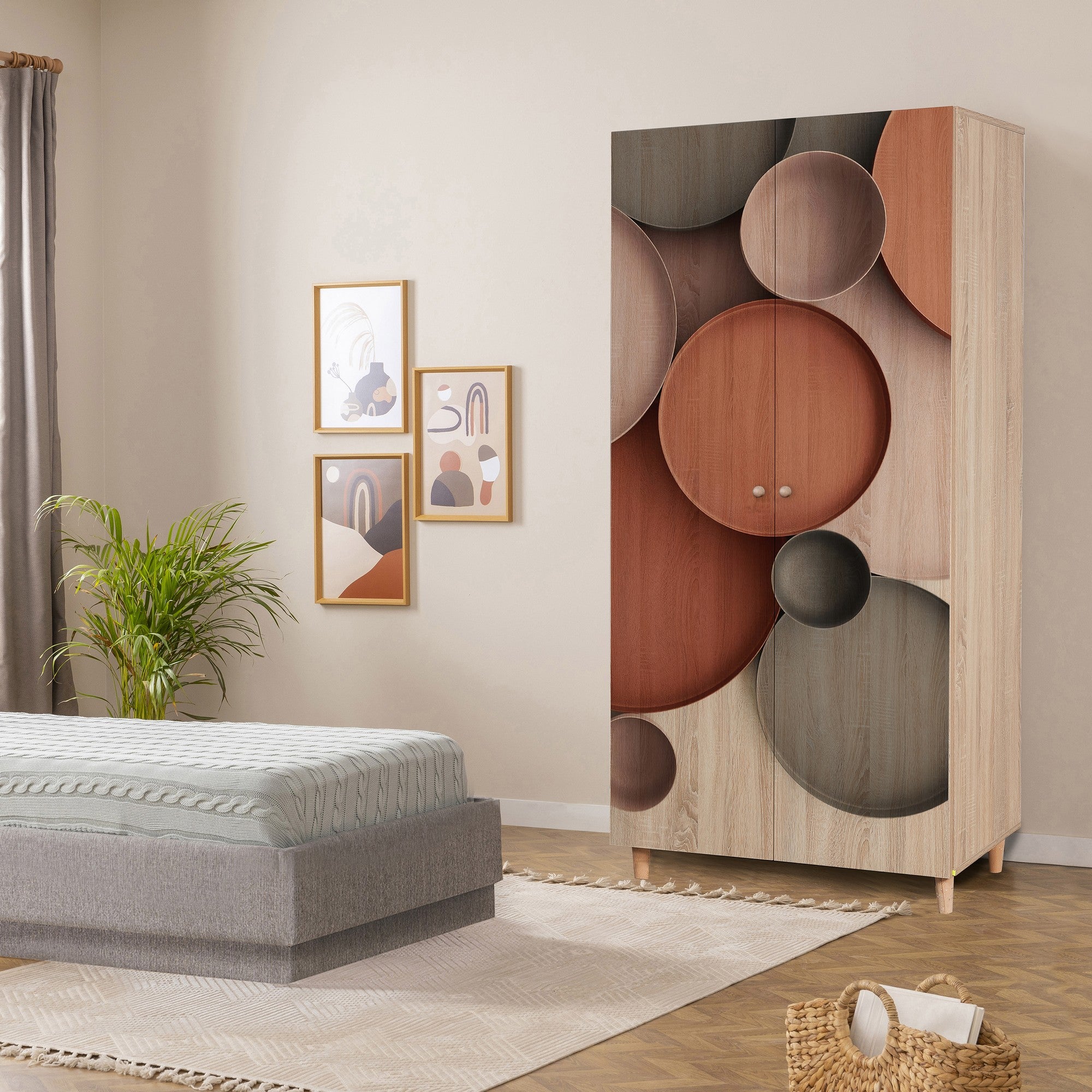 Guarda-roupa elegante – 90x192x52 cm – Sonomo – Aglomerado