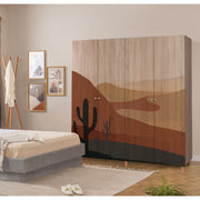 Guarda-roupa elegante – 180 x 192 x 52 cm – Sonomo – Aglomerado revestido a melamina