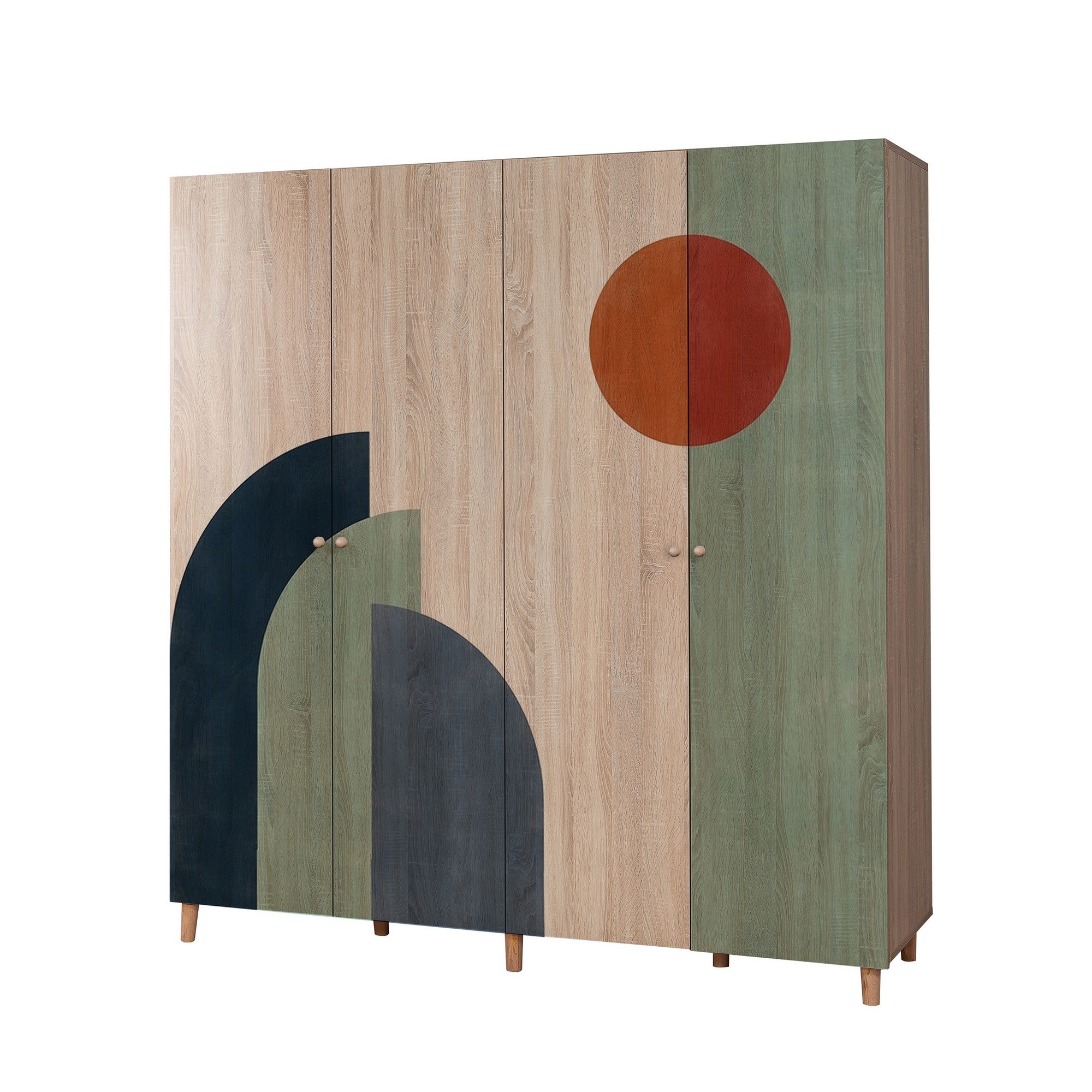 Guarda-roupa elegante – 180 x 192 x 52 cm – Sonomo – Aglomerado revestido a melamina