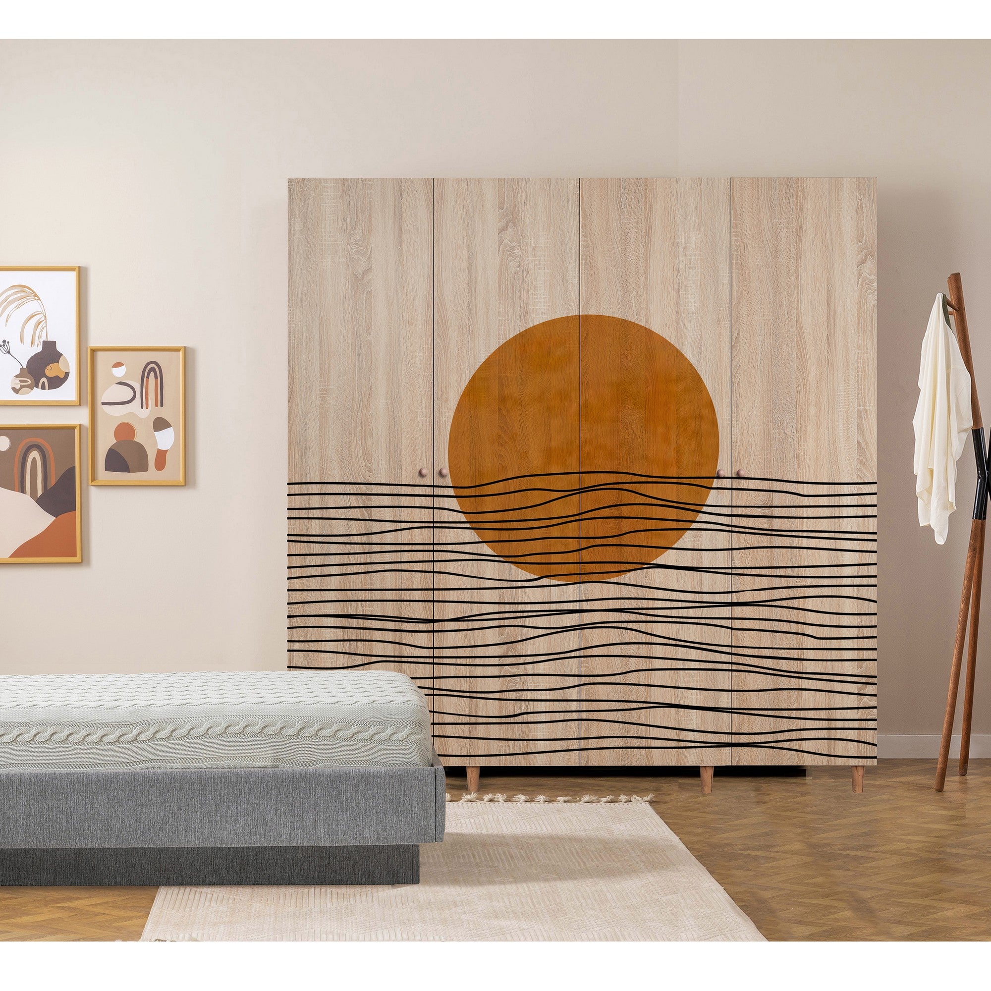 Guarda-roupa elegante – 180 x 192 x 52 cm – Sonomo – Aglomerado