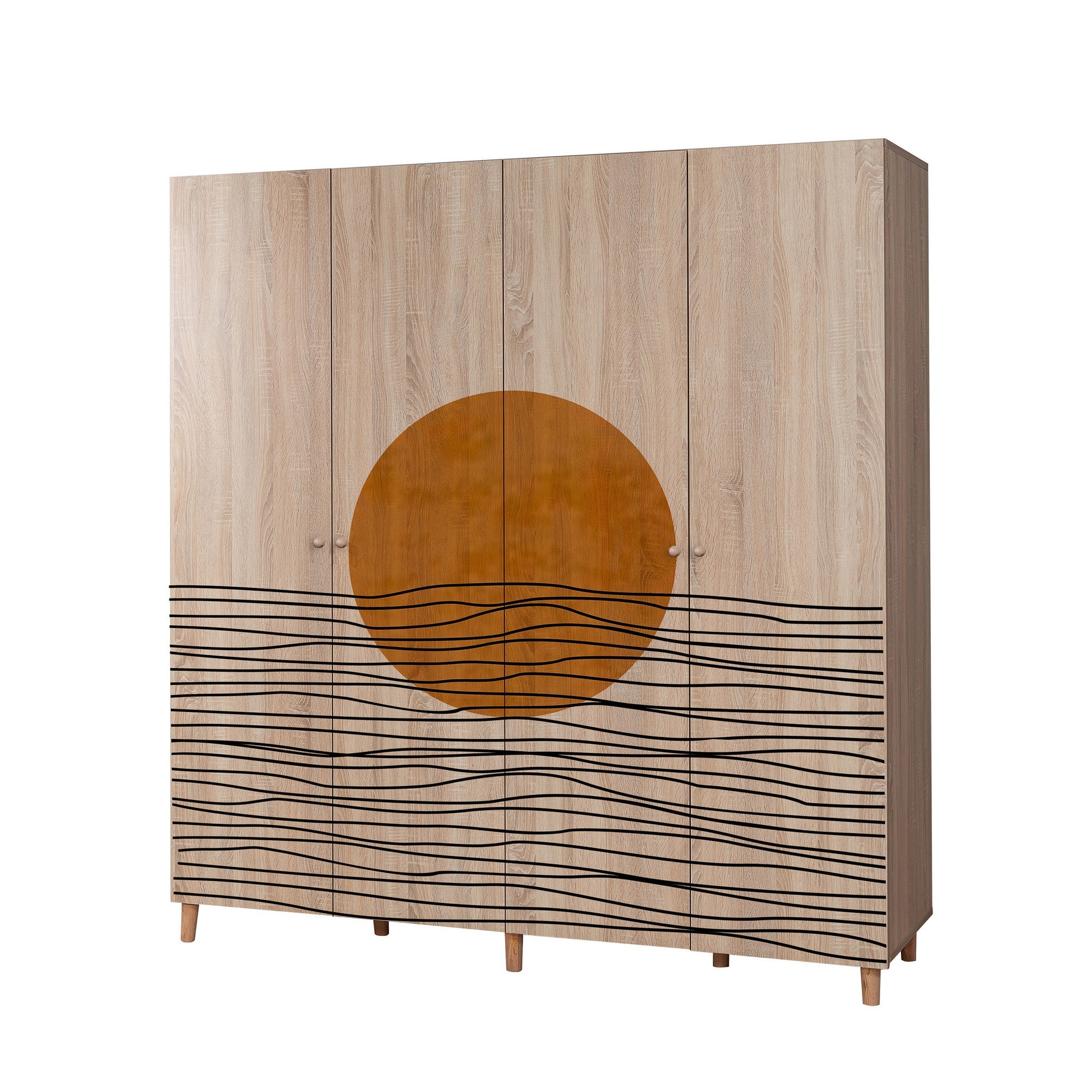 Guarda-roupa elegante – 180 x 192 x 52 cm – Sonomo – Aglomerado