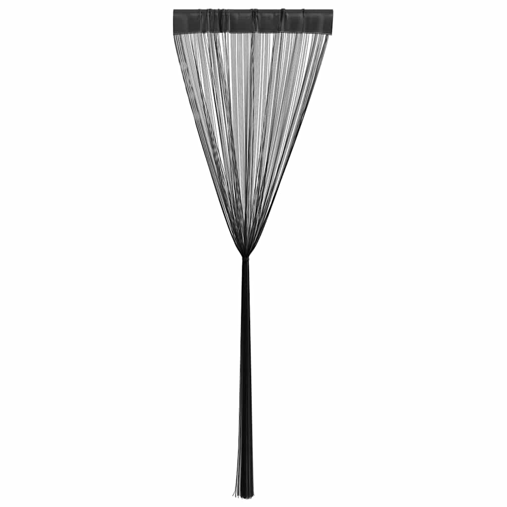 Cortinas de fios 2 pcs 100x250 cm azul