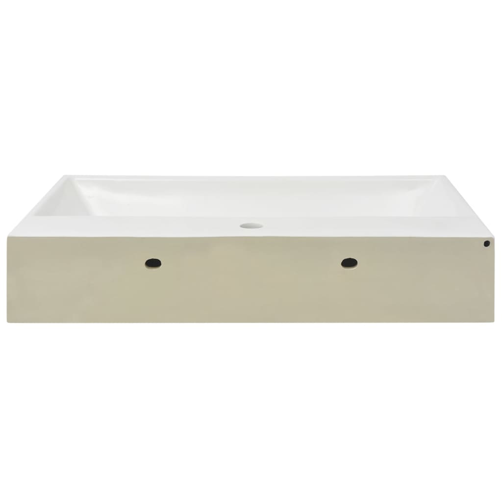 Lavatório + abertura p/ torneira cerâmica branco 76x42,5x14,5cm