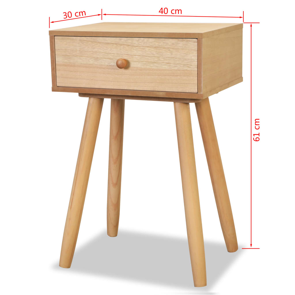 Mesas de cabeceira 2 pcs pinho maciço 40x30x61 cm branco