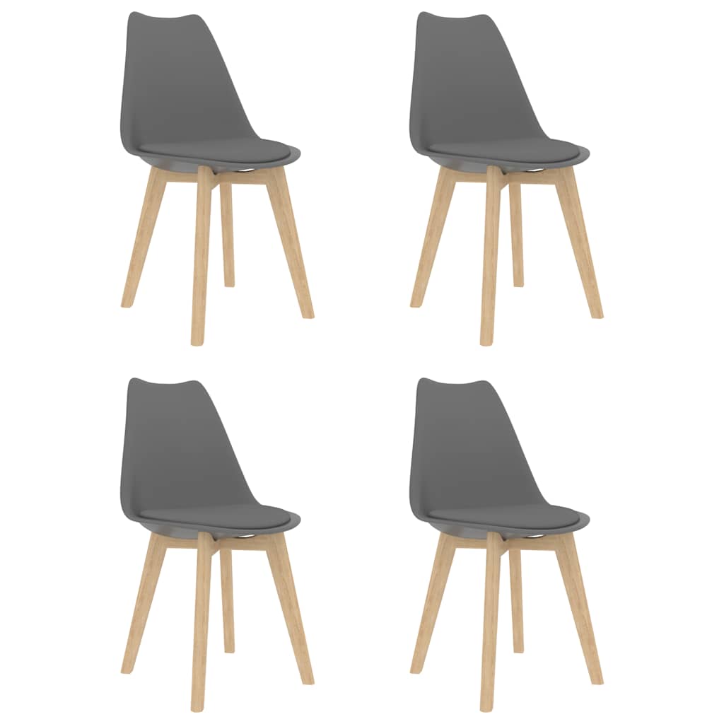 Cadeiras de jantar 4 pcs plástico branco
