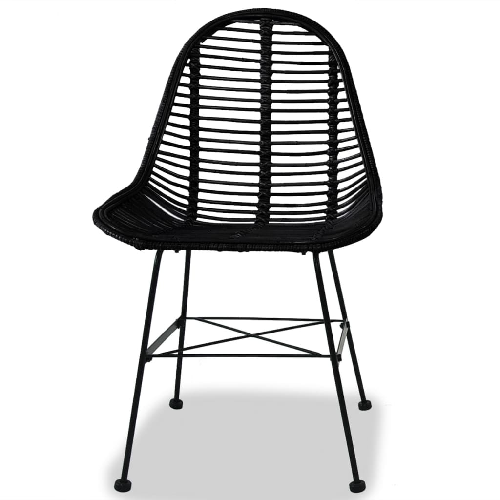 Cadeiras de jantar 2 pcs vime genuíno