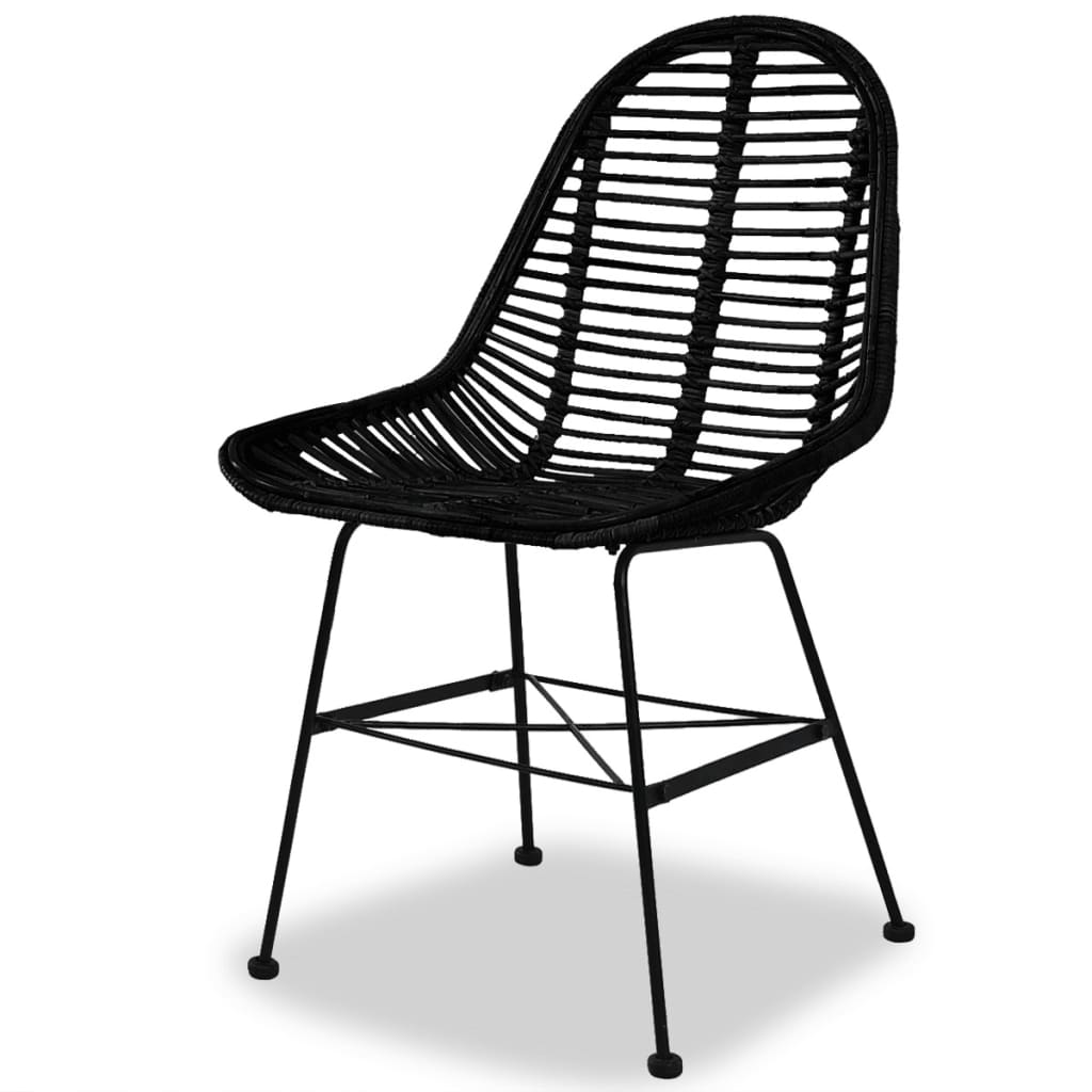 Cadeiras de jantar 2 pcs vime genuíno