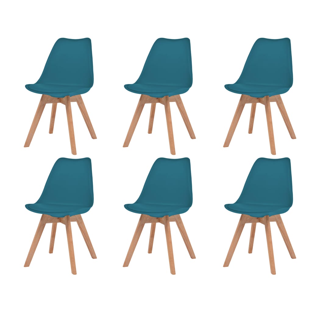 Cadeiras de jantar 6 pcs plástico branco