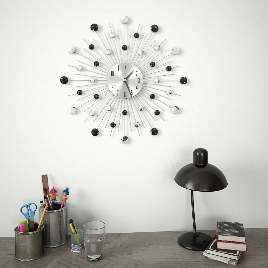 Relógio de parede com movimento quartzo design moderno 50 cm