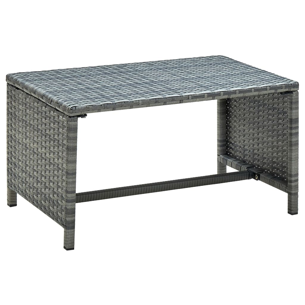 Conjunto de sofás para jardim 8 pcs vime PE Acinzento