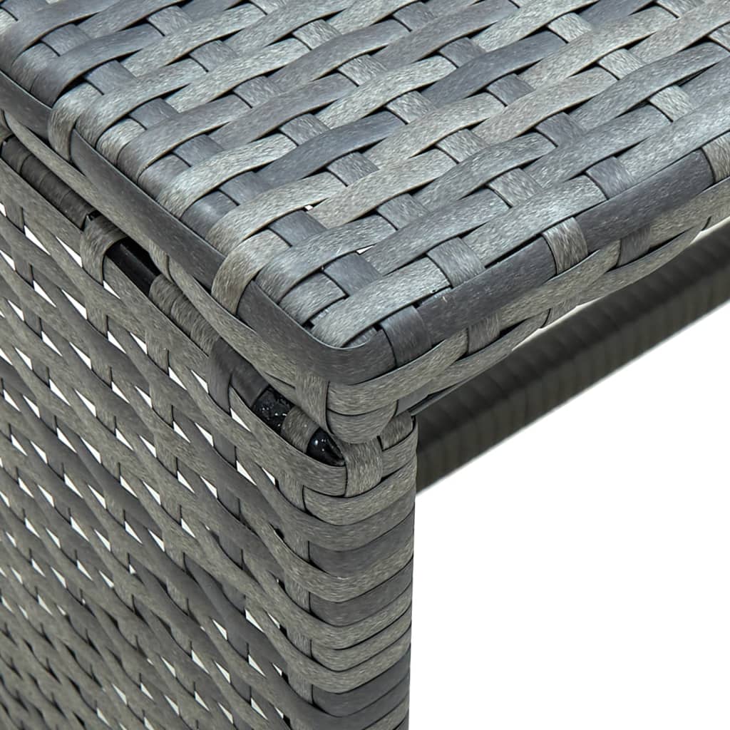 Conjunto de sofás para jardim 8 pcs vime PE Acinzento