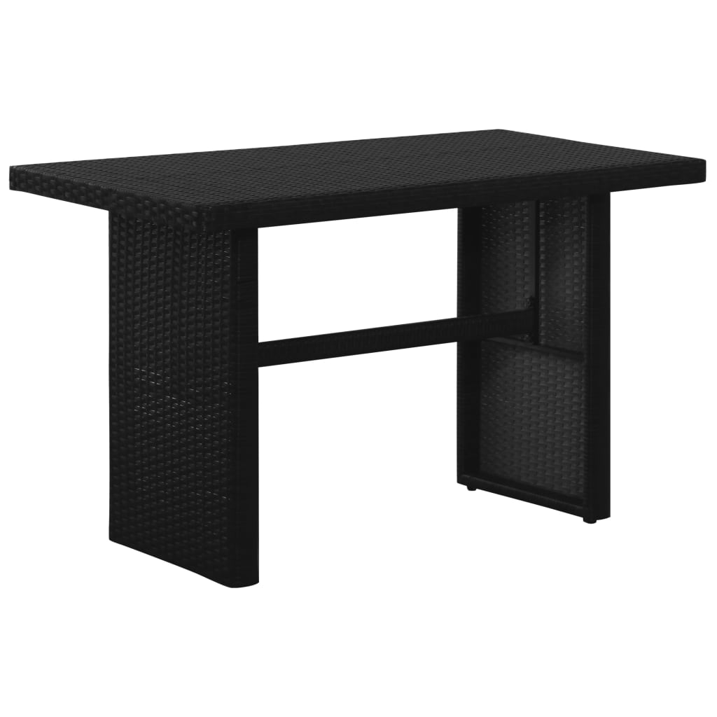 Conjunto de sofás para jardim 11 pcs vime PE preto