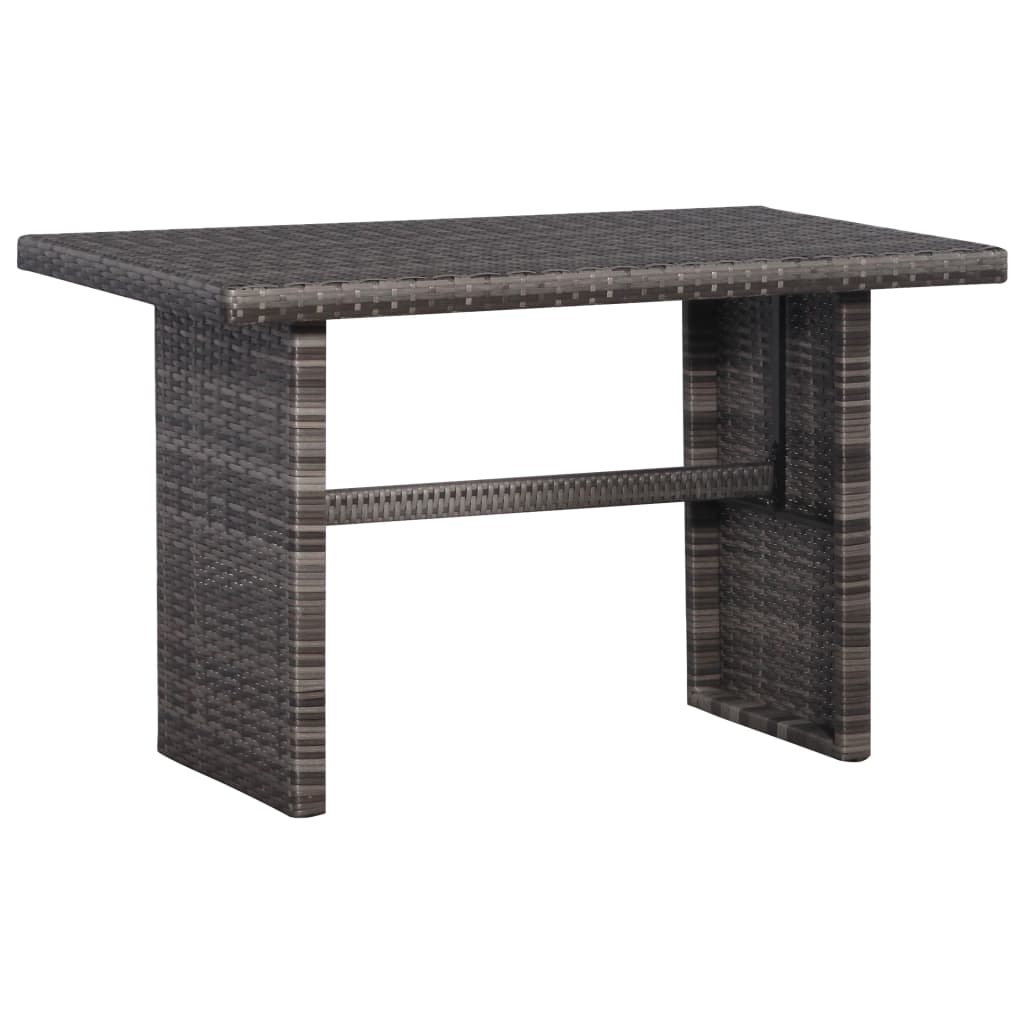 Conjunto de sofás para jardim 11 pcs vime PE cinzento