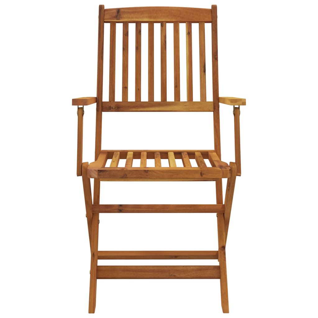 7 pcs conjunto dobrável de jantar p/ exterior acácia maciça