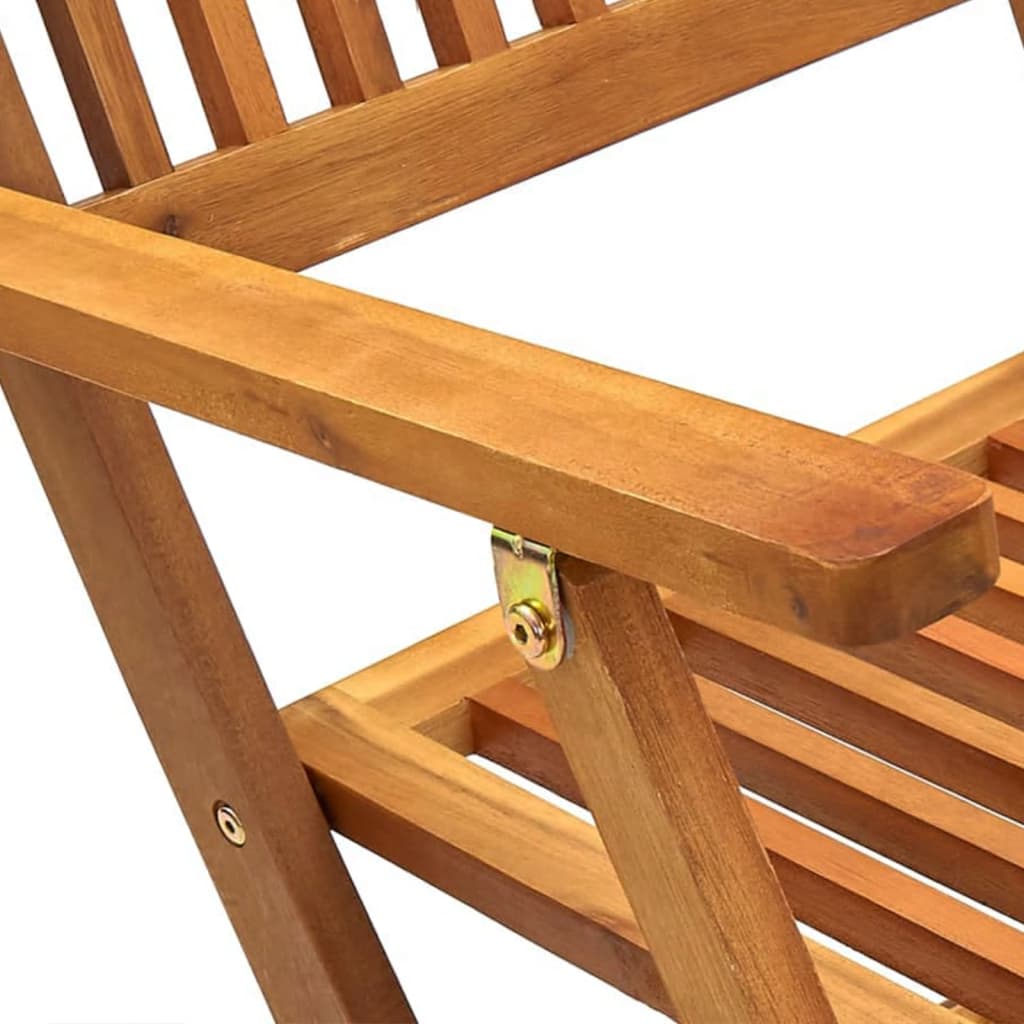 7 pcs conjunto dobrável de jantar p/ exterior acácia maciça