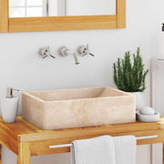 Lavatório 45x30x12 cm mármore creme brilhante